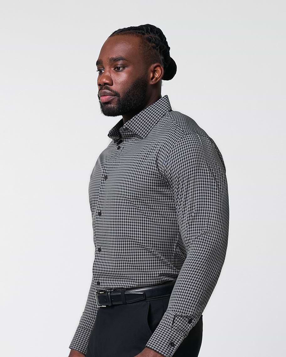 "The Bryson" Dark Grey and Black Gingham