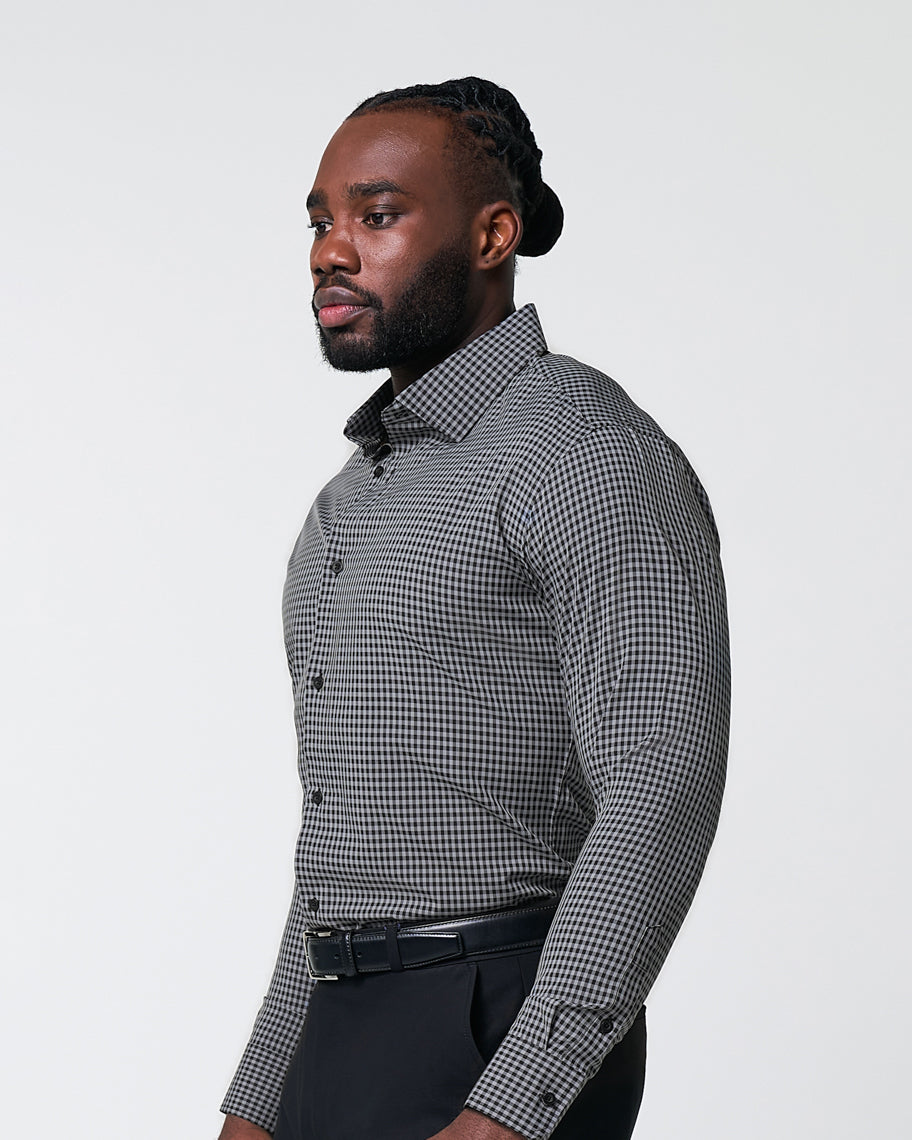 "The Bryson" Dark Grey and Black Gingham