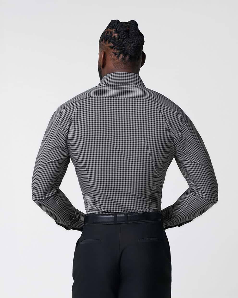 "The Bryson" Dark Grey and Black Gingham