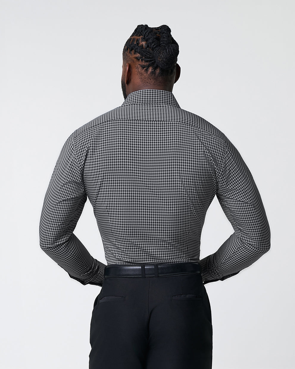 "The Bryson" Dark Grey and Black Gingham