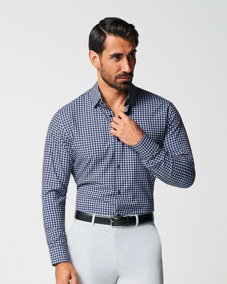 "The Callahan" Blue and White Mini Plaid