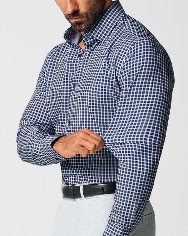 "The Callahan" Blue and White Mini Plaid