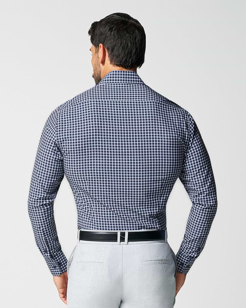 "The Callahan" Blue and White Mini Plaid