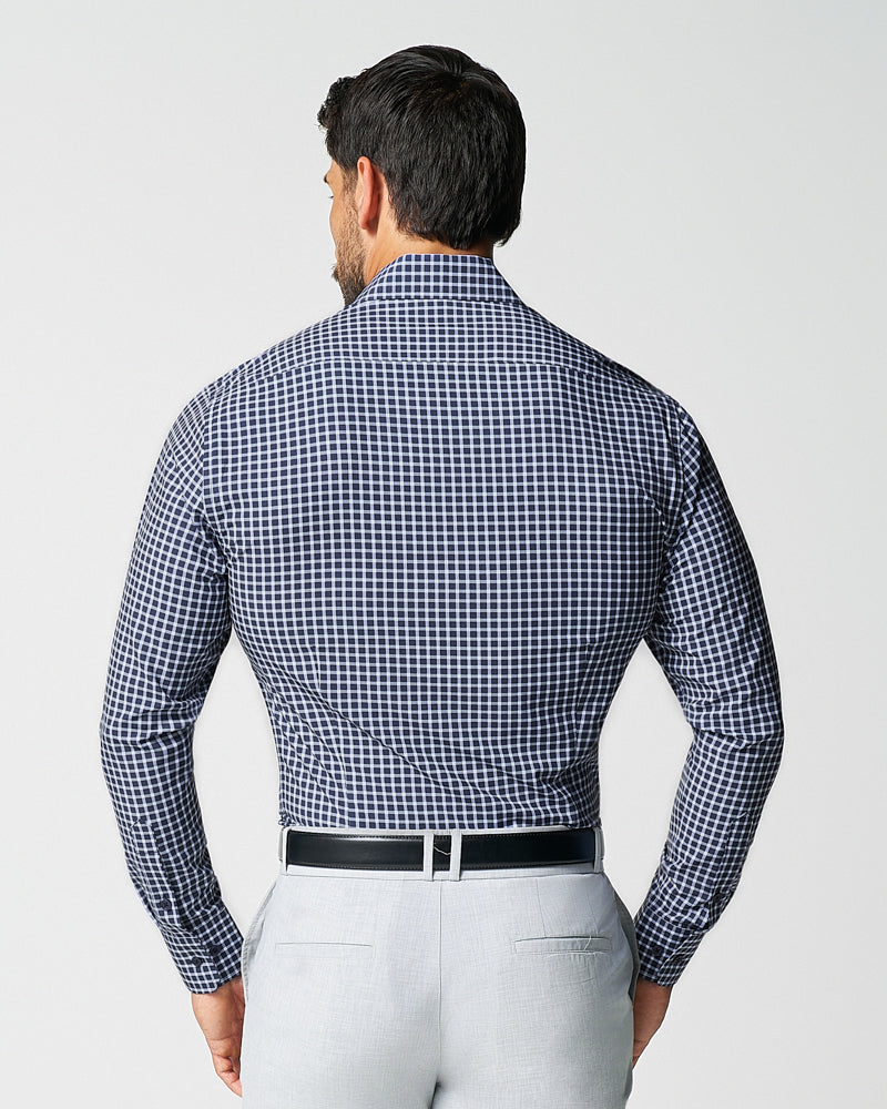 "The Callahan" Blue and White Mini Plaid