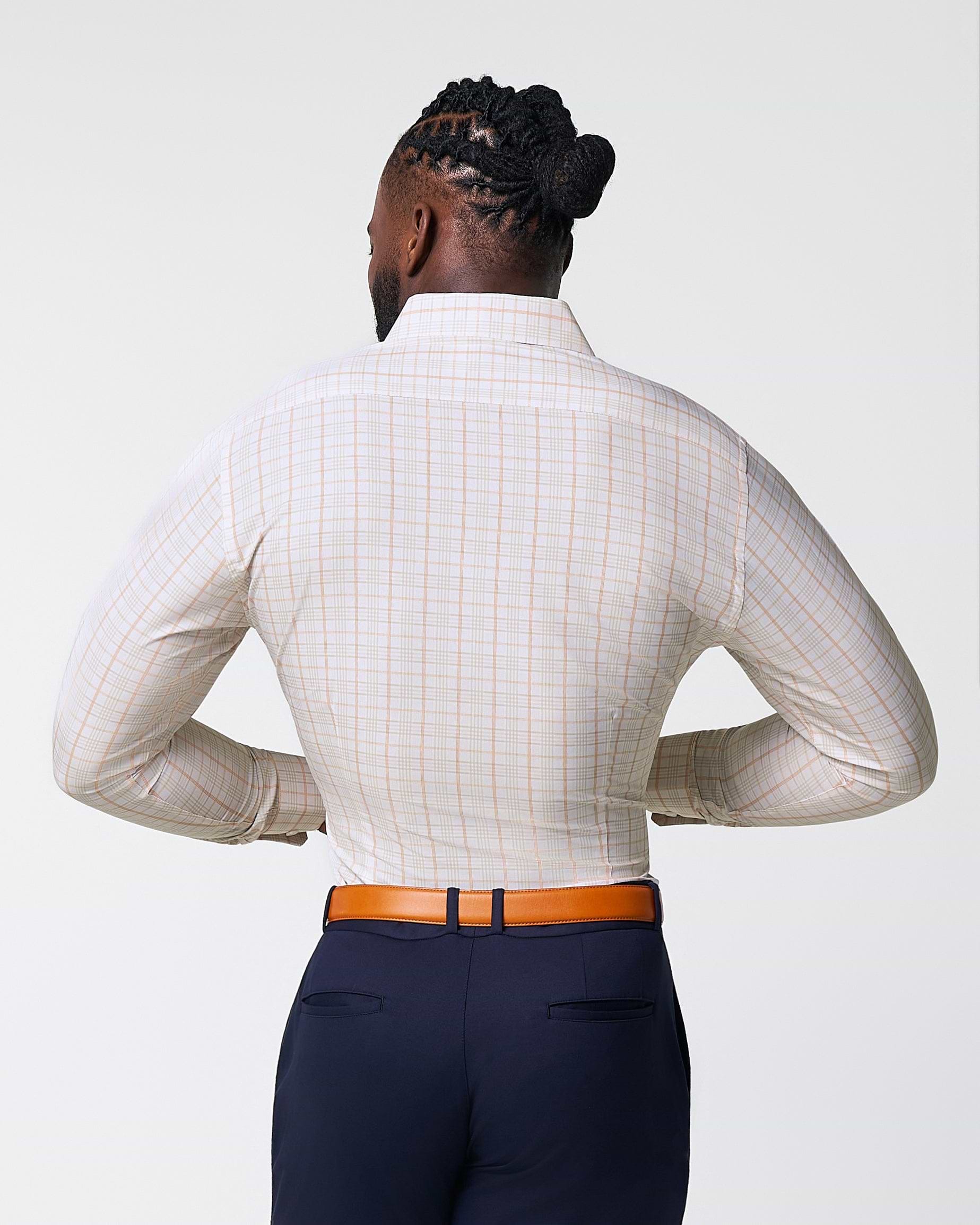 "The Carl" Orange, Yellow, & White Plaid