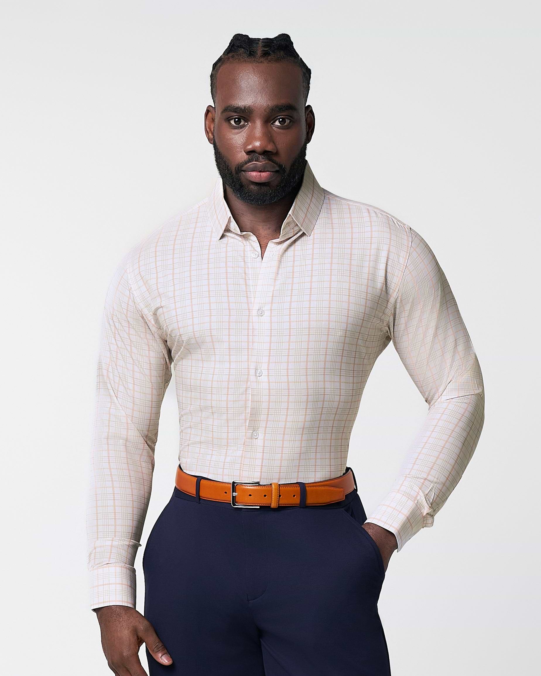 "The Carl" Orange, Yellow, & White Plaid