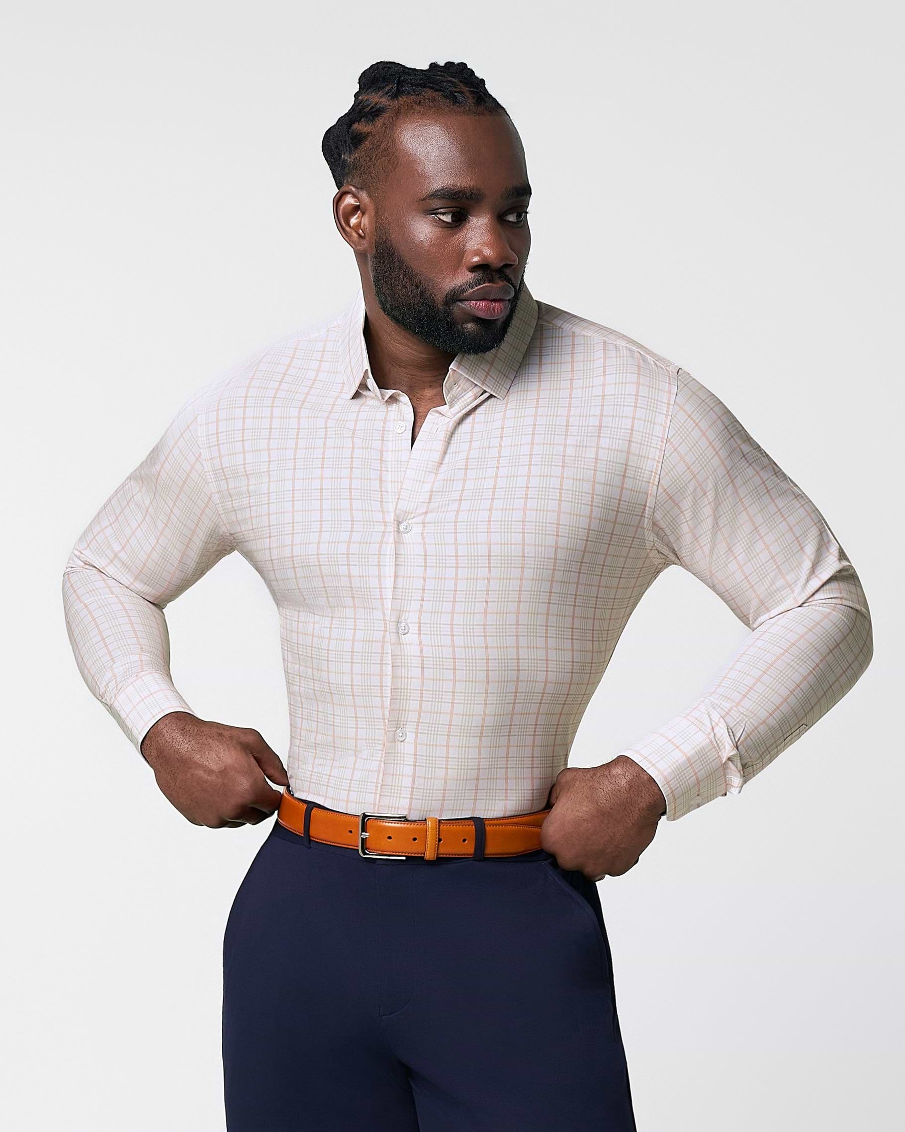 "The Carl" Orange, Yellow, & White Plaid