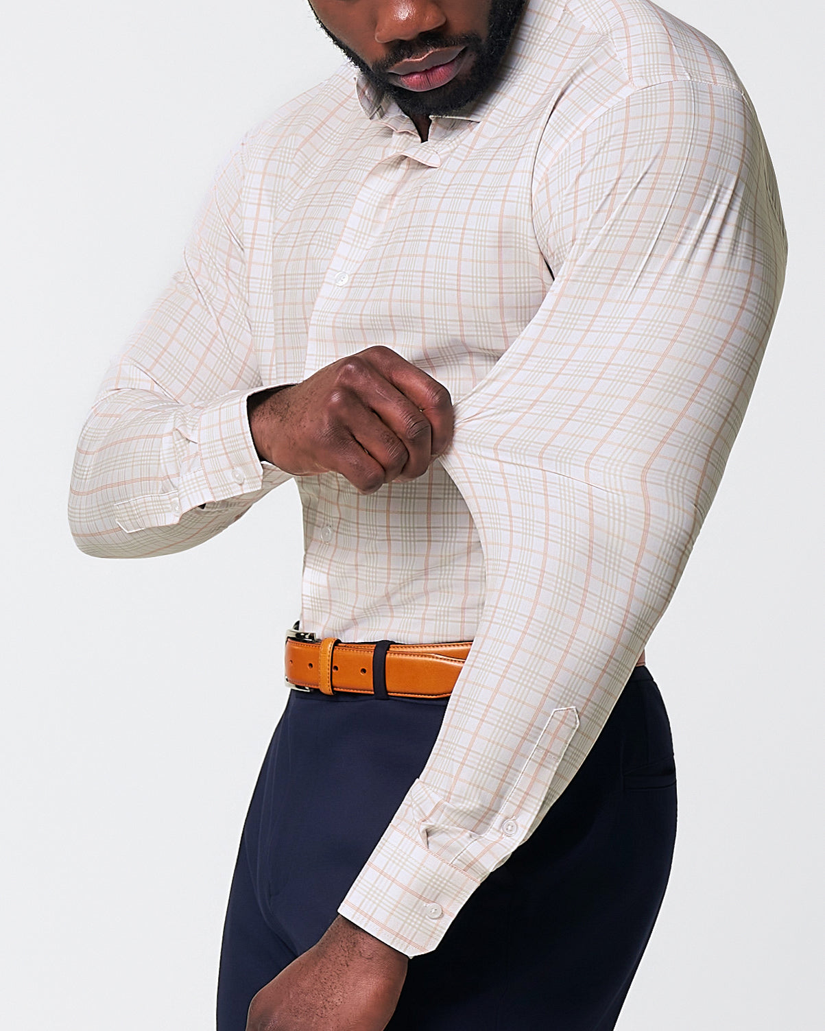 "The Carl" Orange, Yellow, & White Plaid