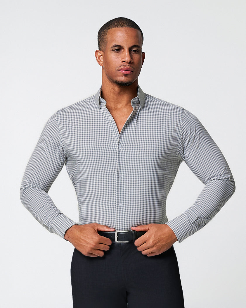 "The Chaney" Forest Green Gingham - Classic Fit