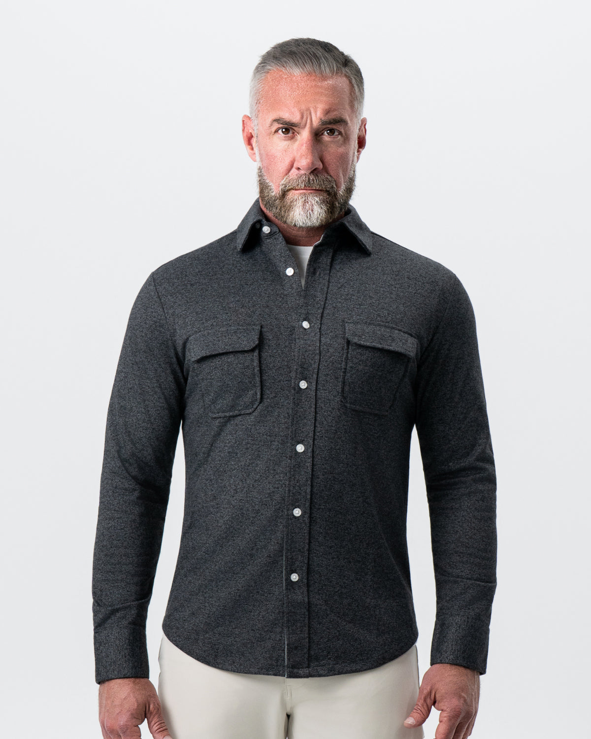 Patch Pocket Button Down - Charcoal
