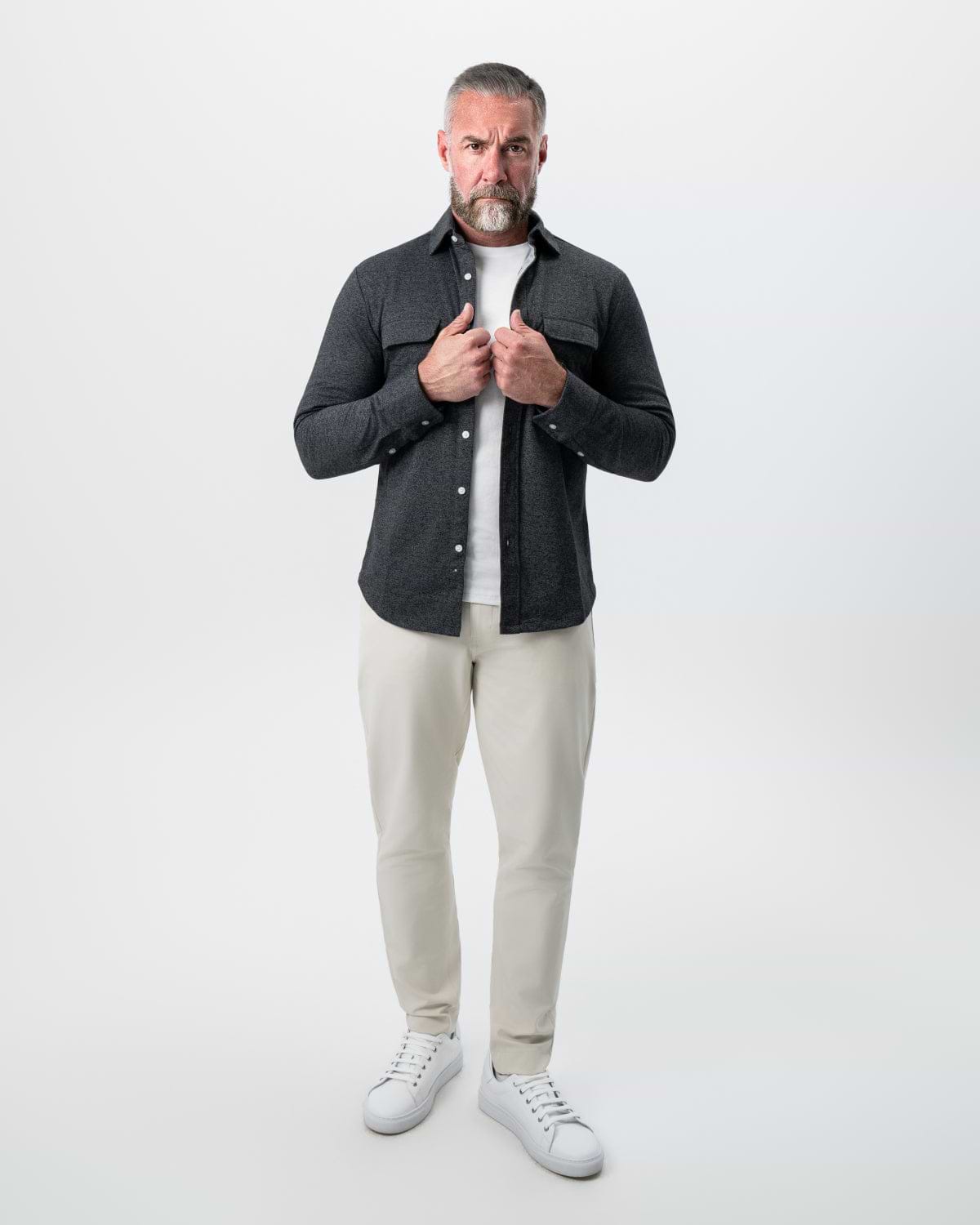 Patch Pocket Button Down - Charcoal