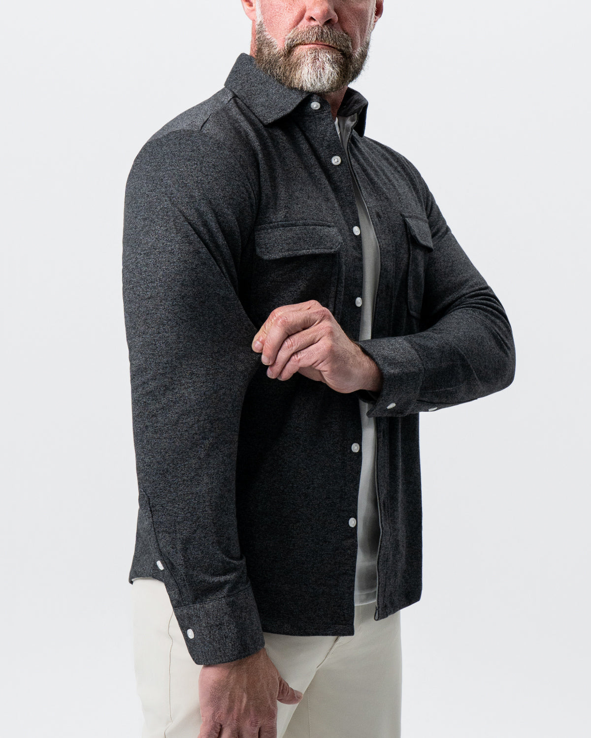 Patch Pocket Button Down - Charcoal