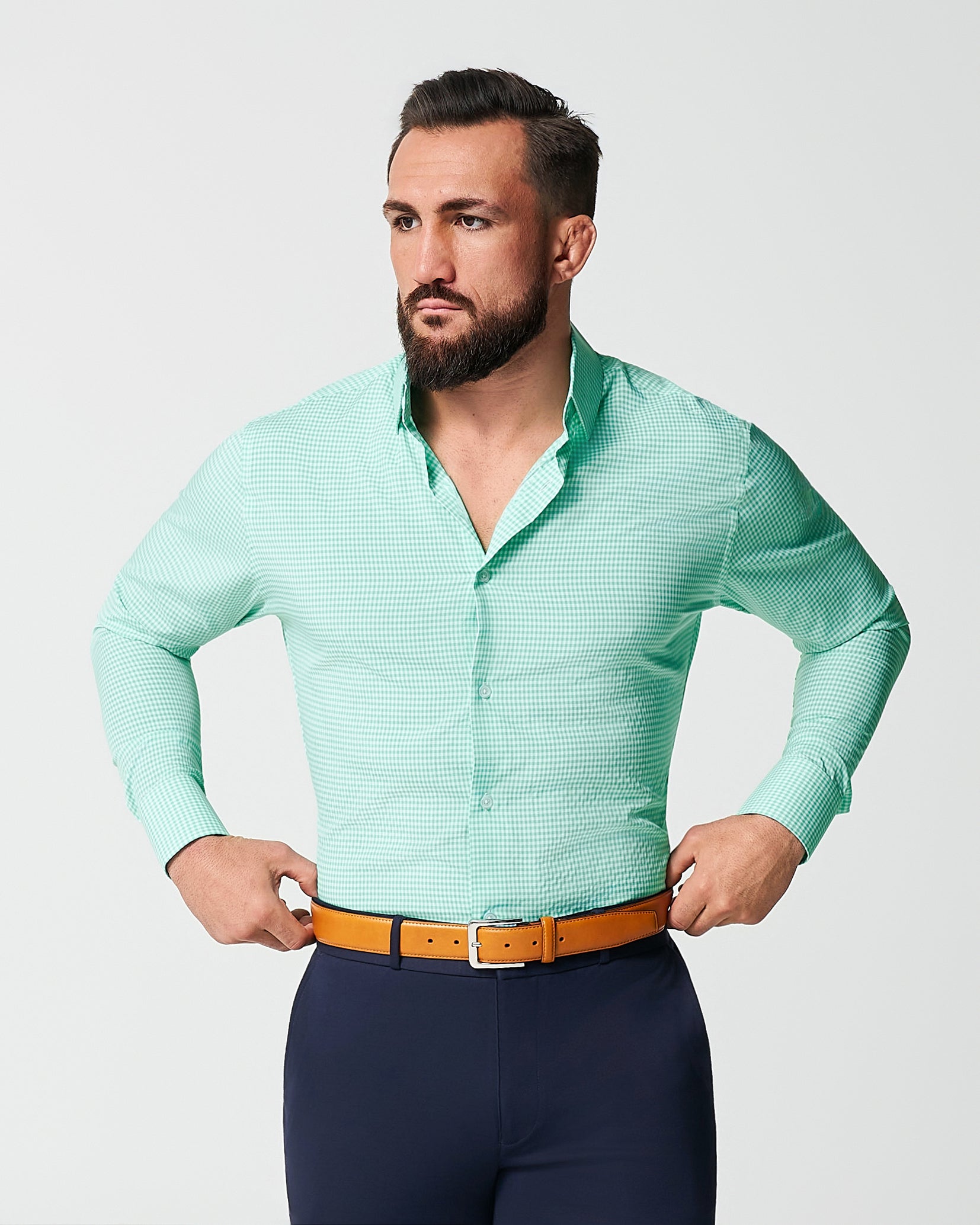 "The Charley" Mint Green Gingham