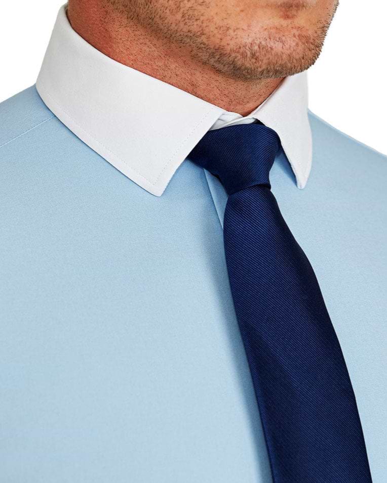 "The Clark" Light Blue with White Collar