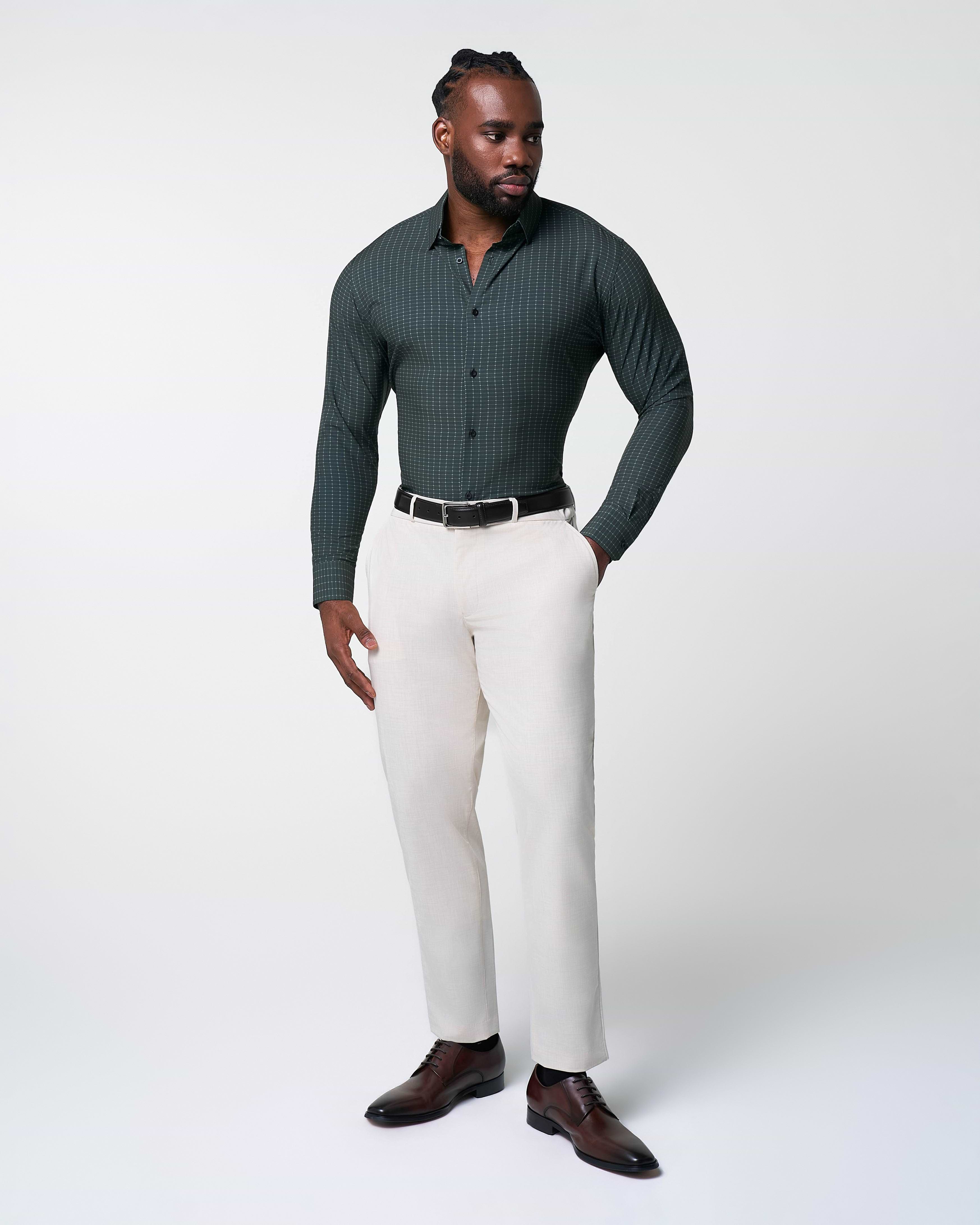 "The Colby" Dark Green & Mint Windowpane