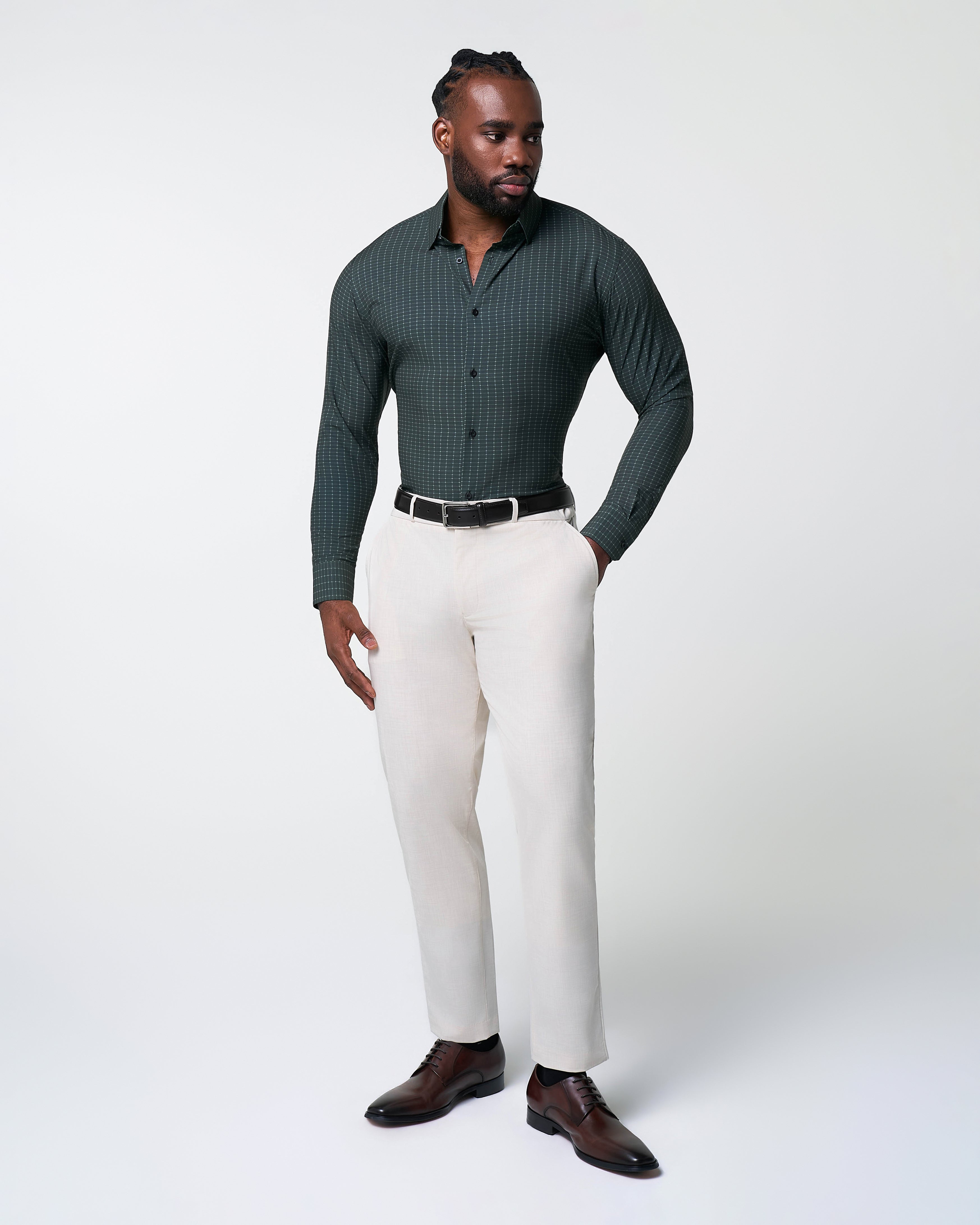 "The Colby" Dark Green & Mint Windowpane