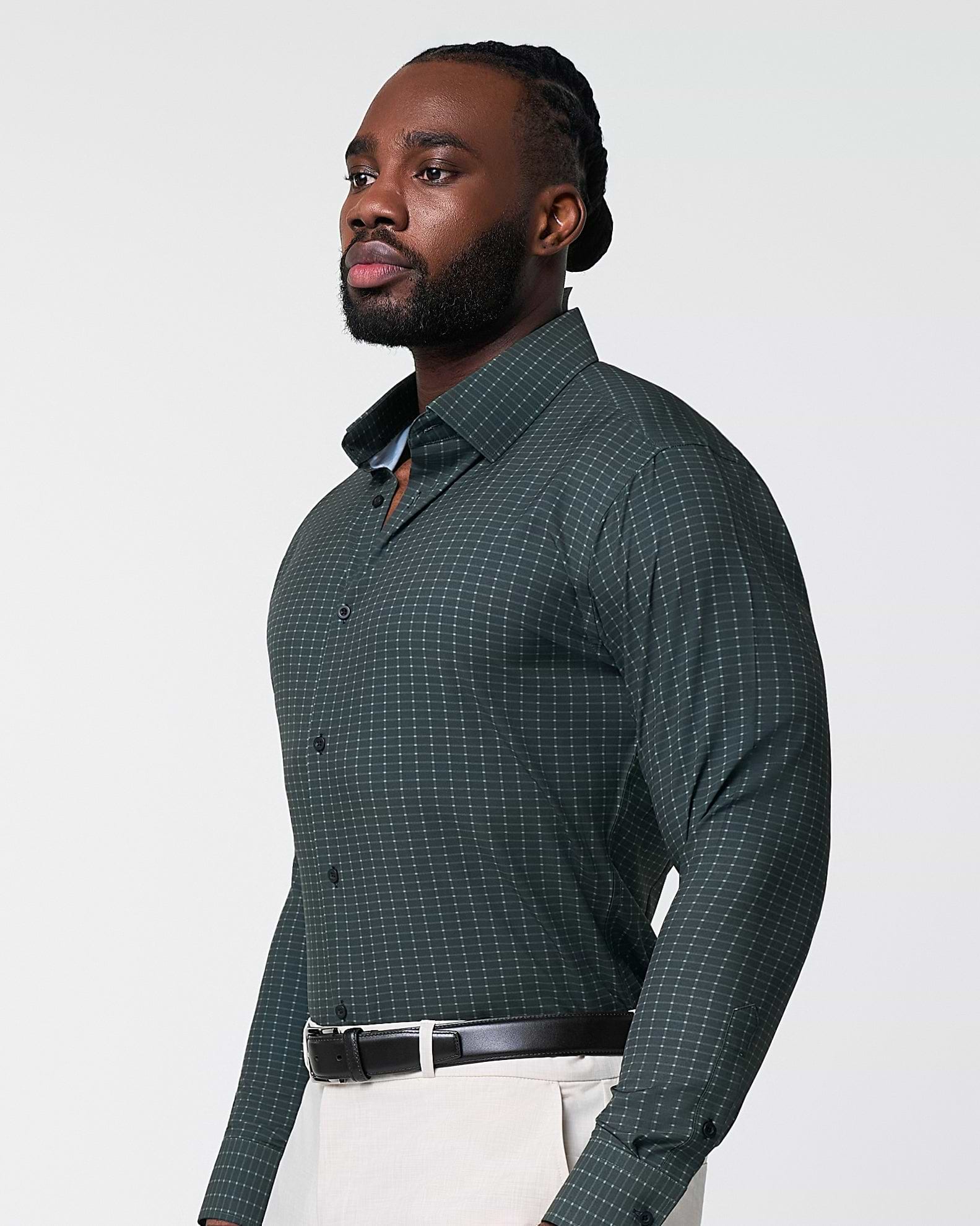 "The Colby" Dark Green & Mint Windowpane