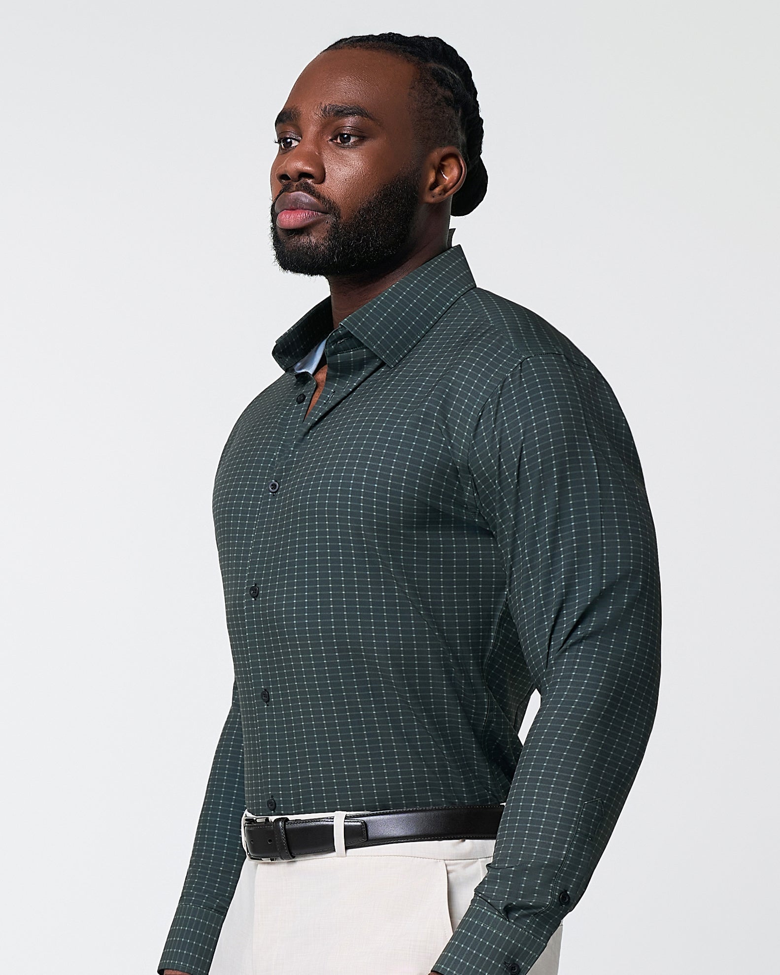 "The Colby" Dark Green & Mint Windowpane