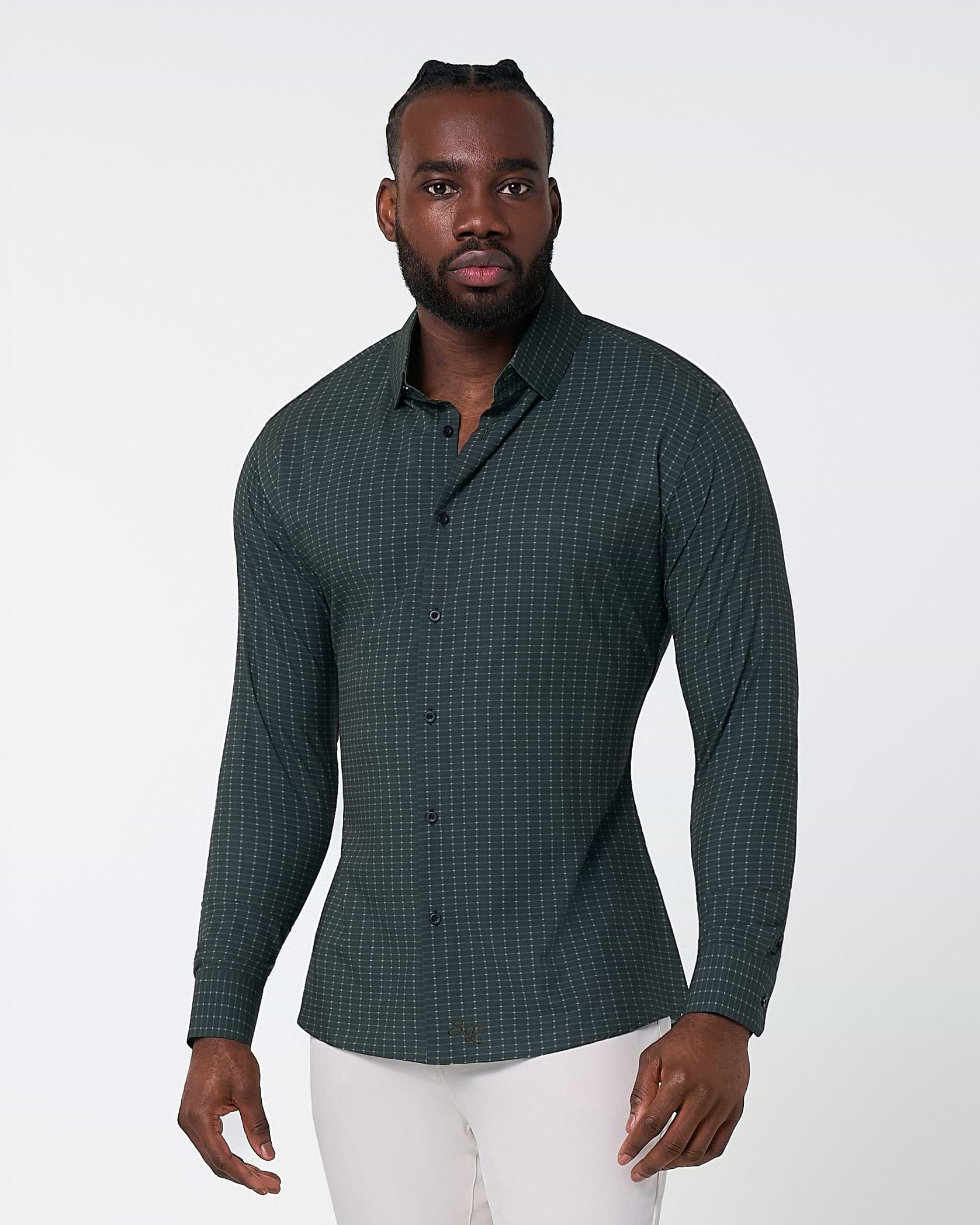 "The Colby" Dark Green & Mint Windowpane