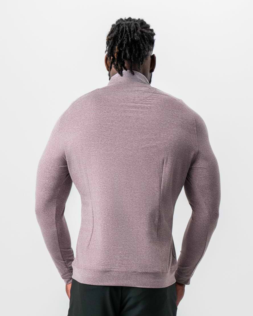 Tech Quarter Zip - Heathered Crimson