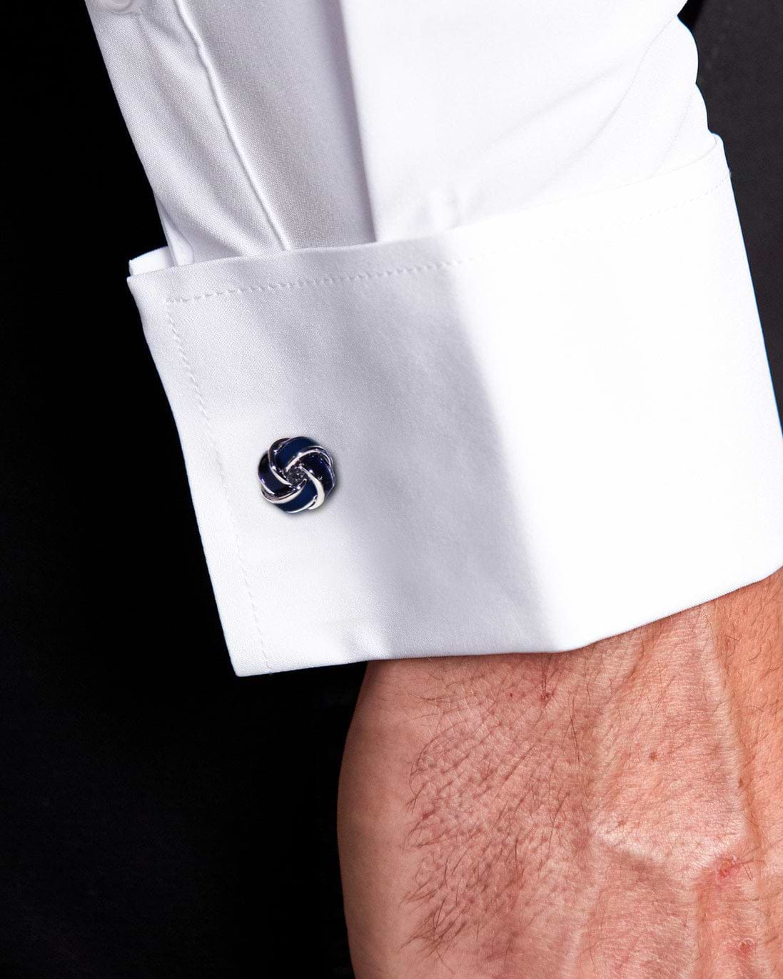 Navy Knot Cuff Links