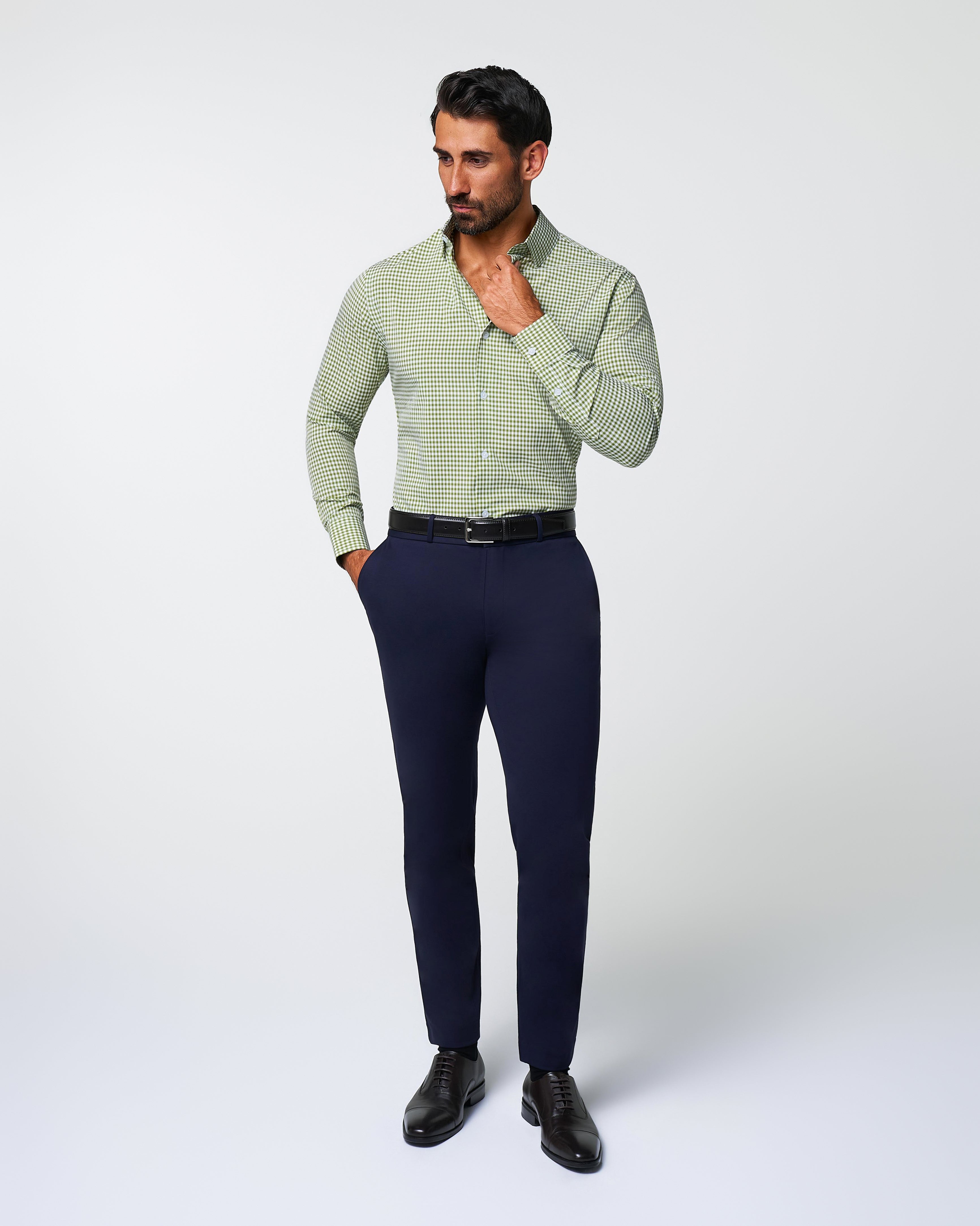 "The Dallas" Green Gingham