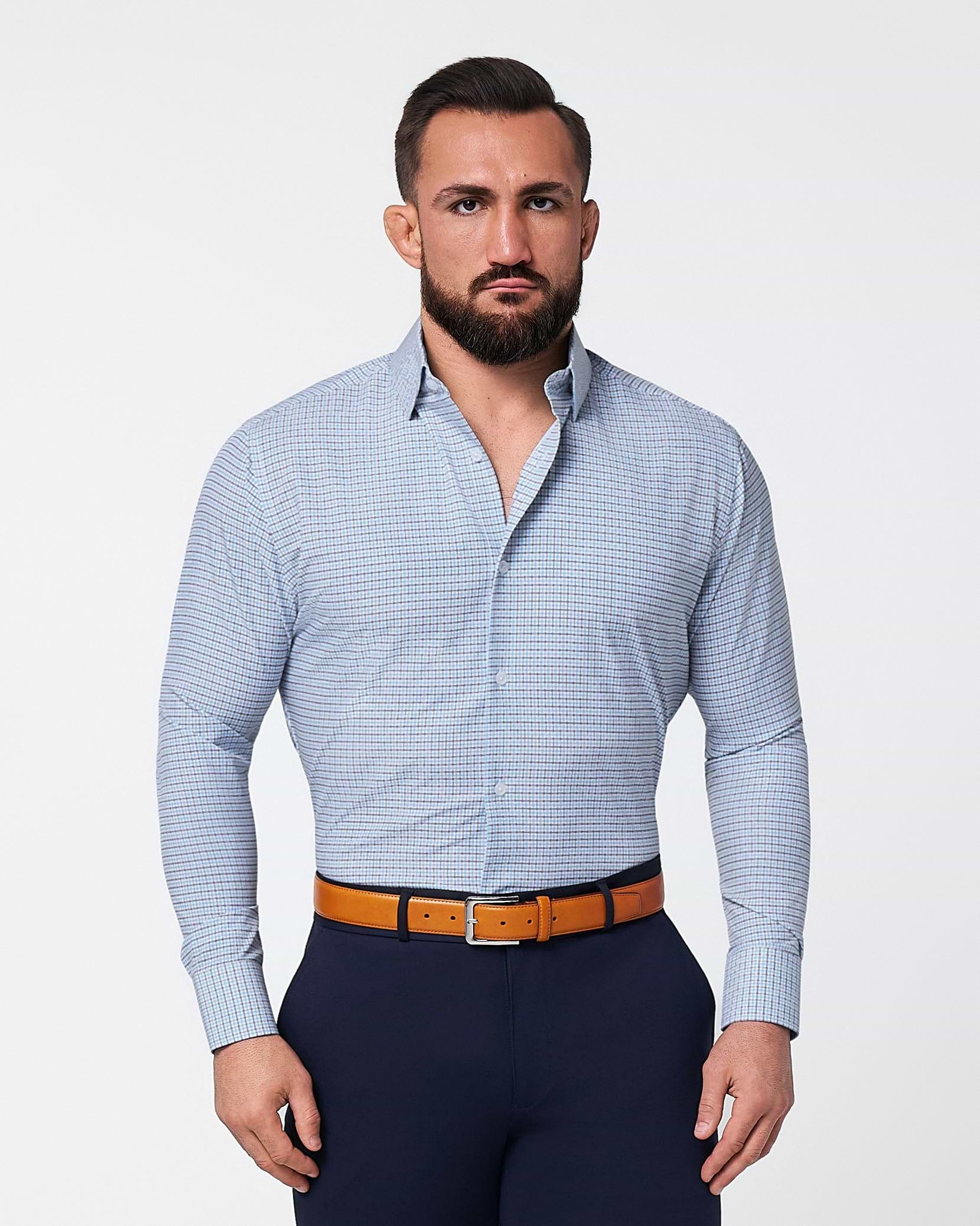 "The Dalton" Purple & Light Blue Windowpane