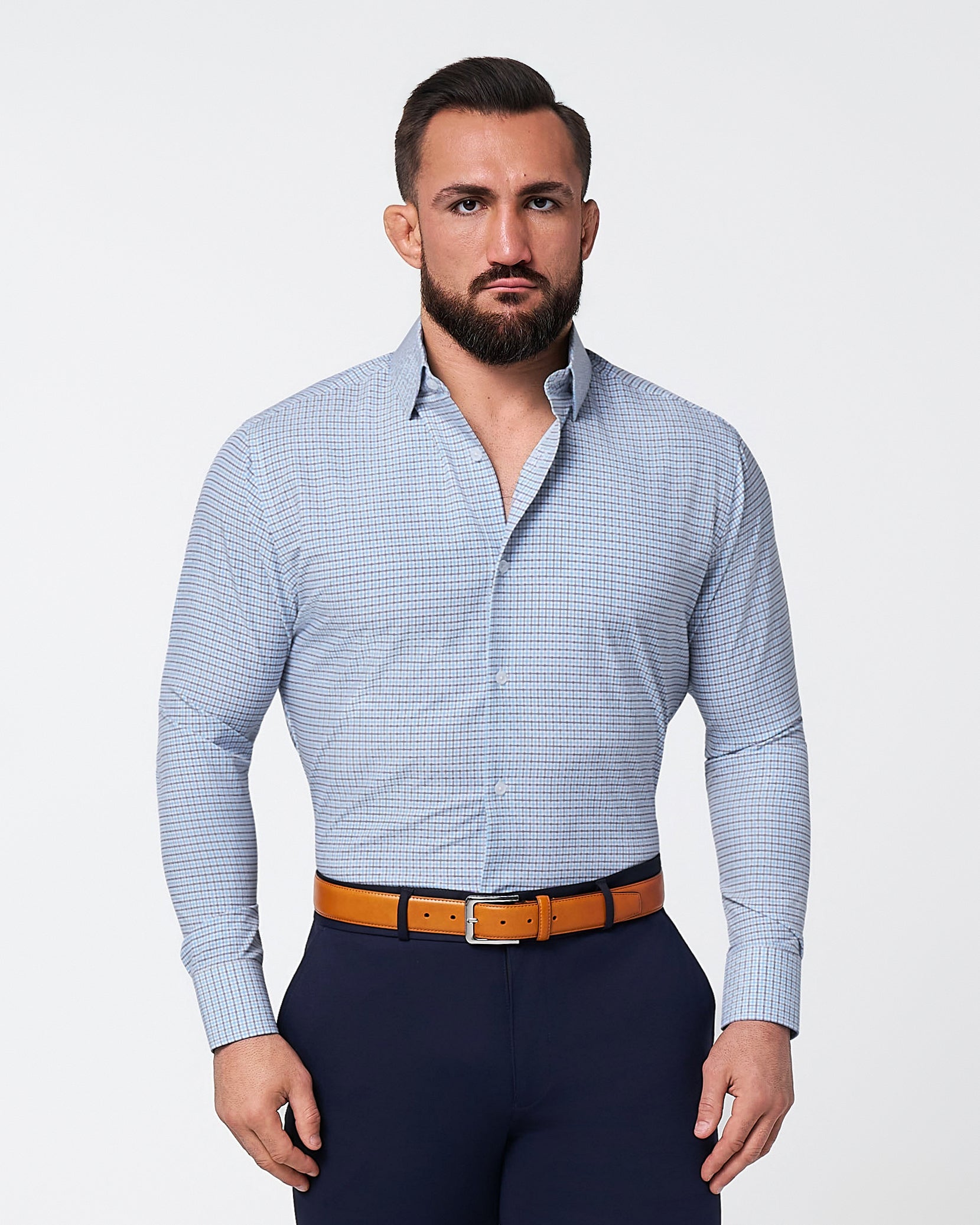 "The Dalton" Purple & Light Blue Windowpane
