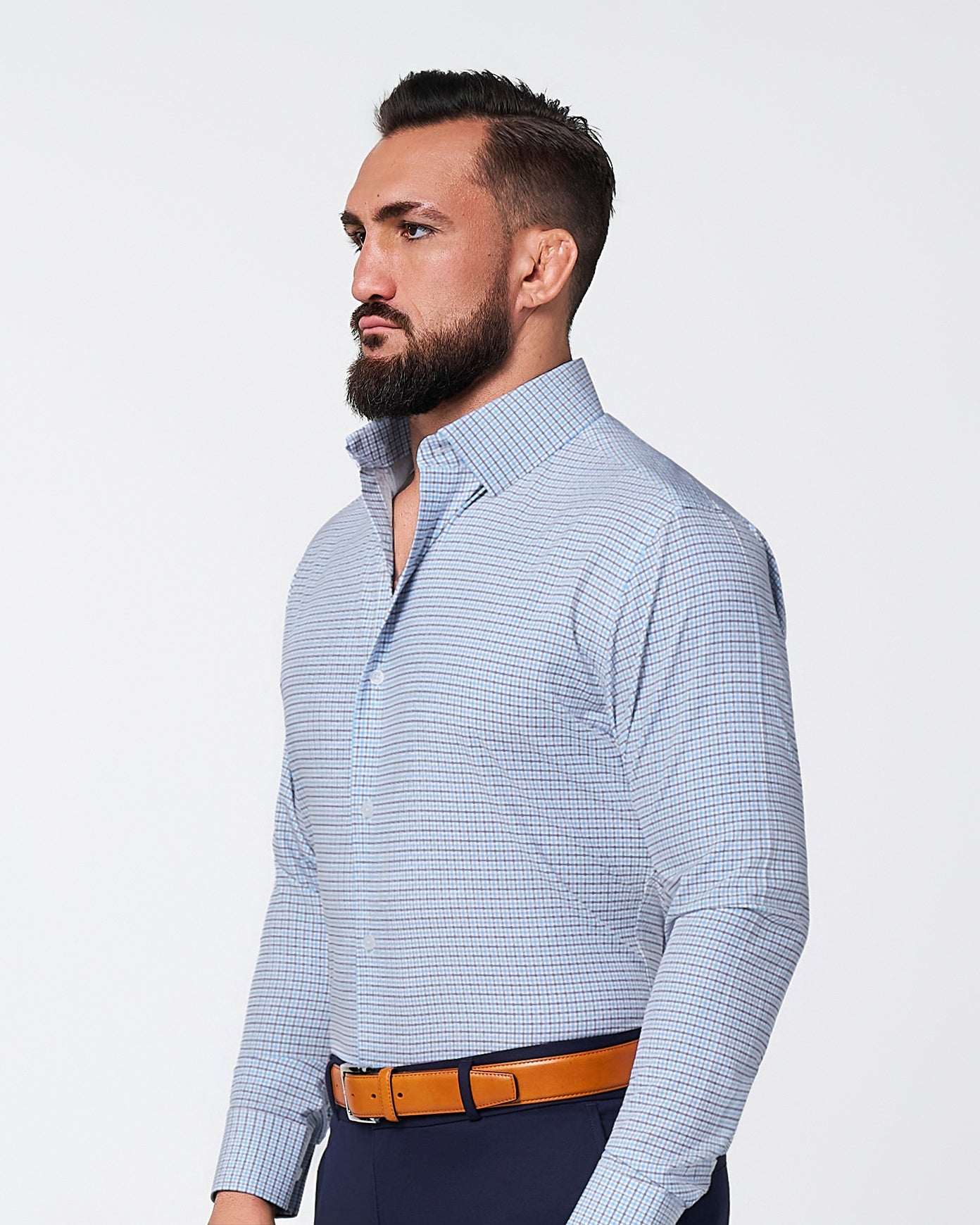 "The Dalton" Purple & Light Blue Windowpane