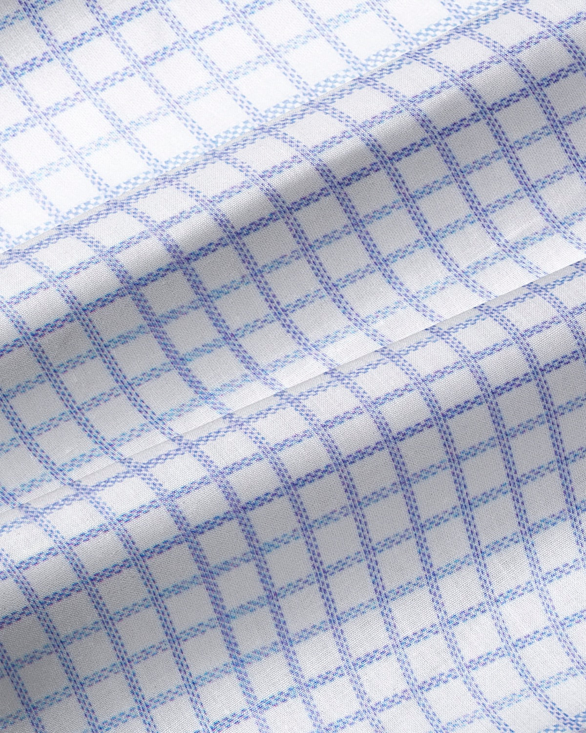 "The Baxter" Blue Mini Line Patterned Windowpane - Classic Fit