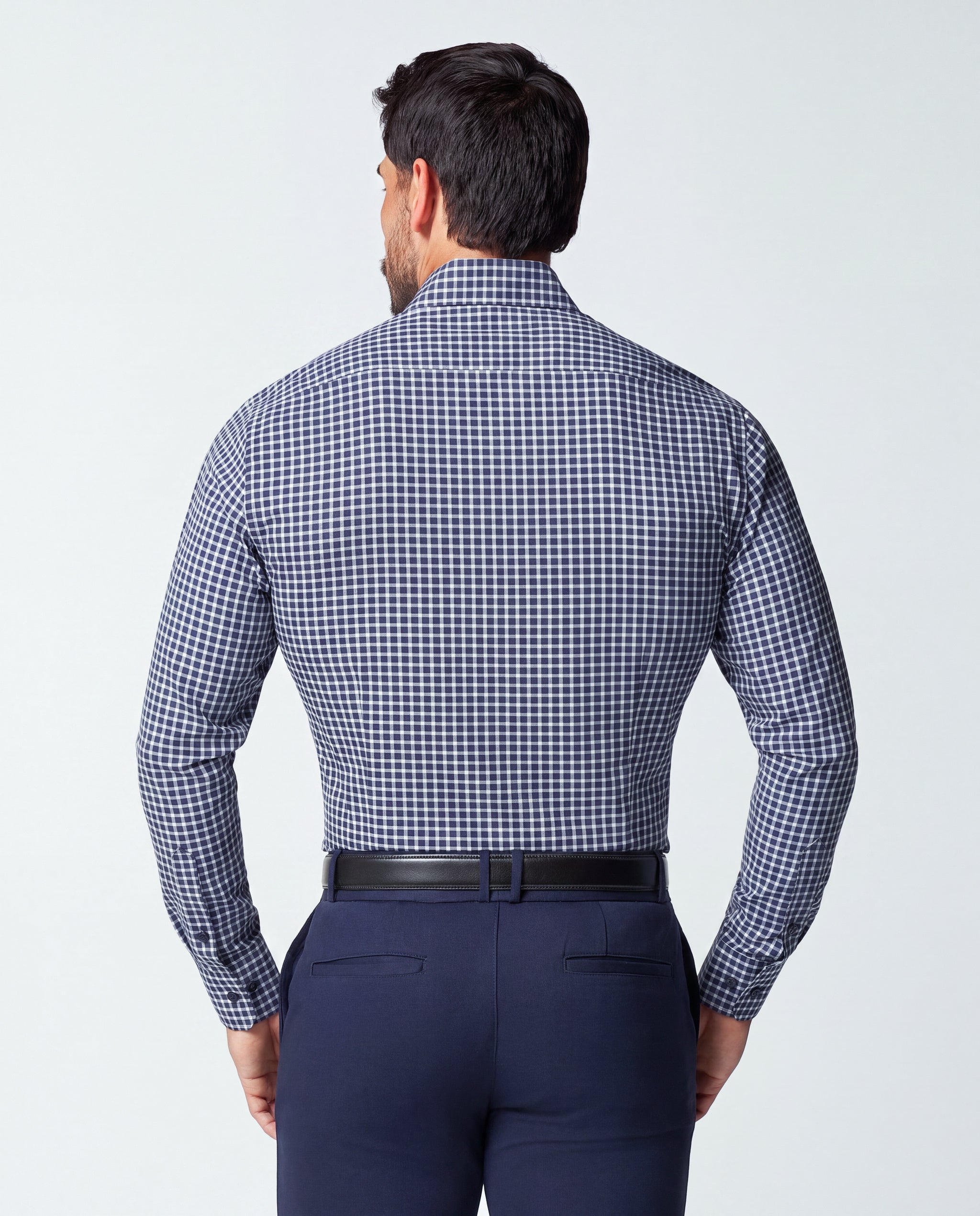 "The Callahan" Blue and White Mini Plaid