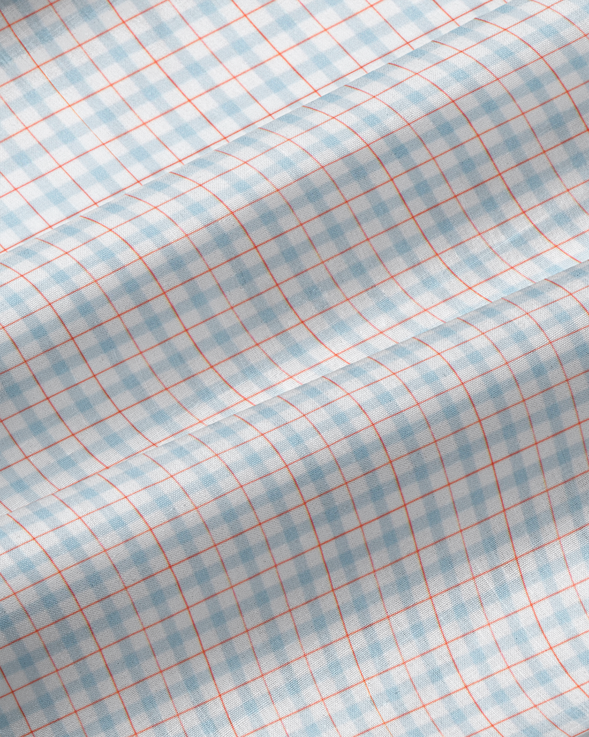"The Dimitri" Blue Plaid With Orange Windowpane