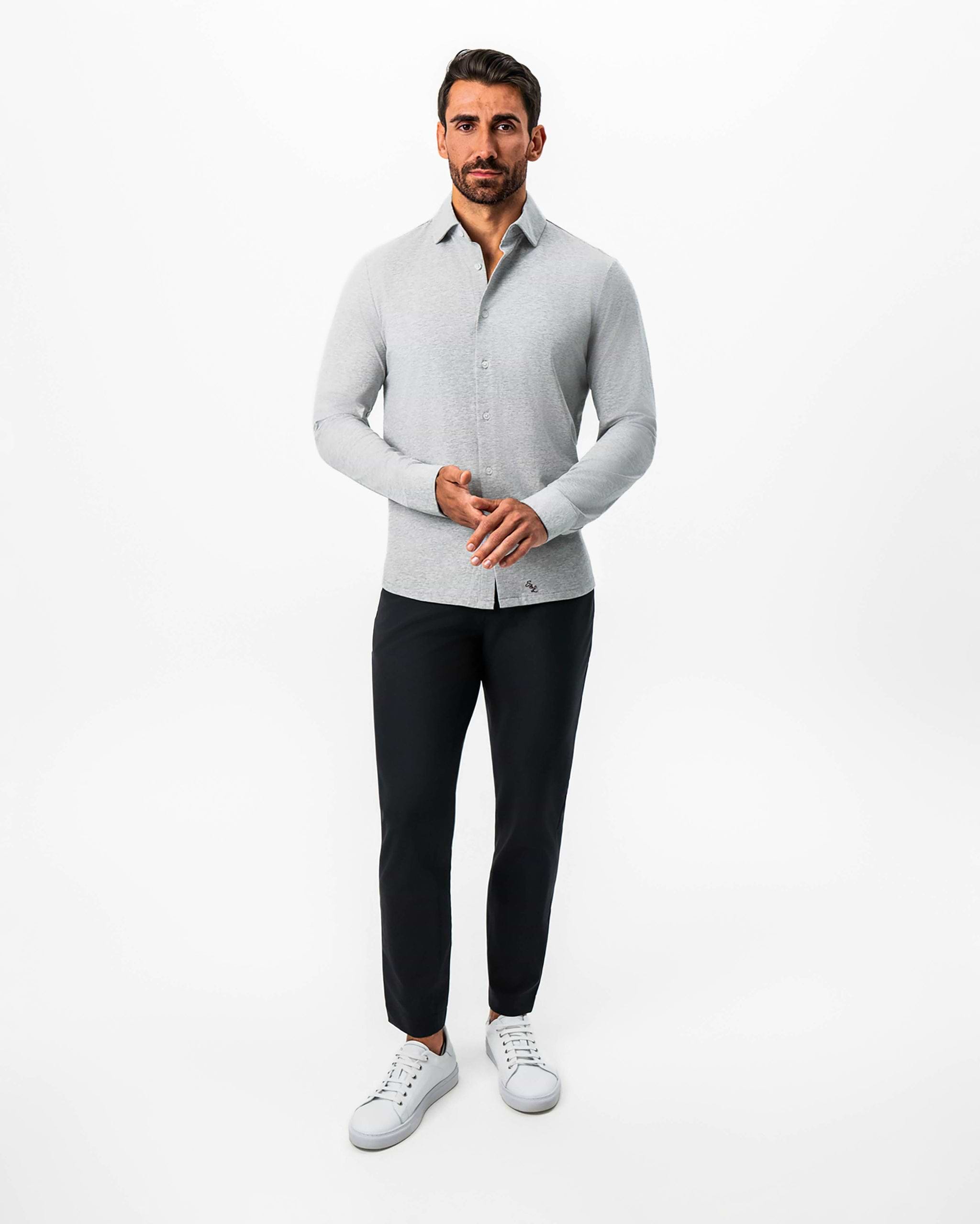 "The Fowler" Grey Button Down