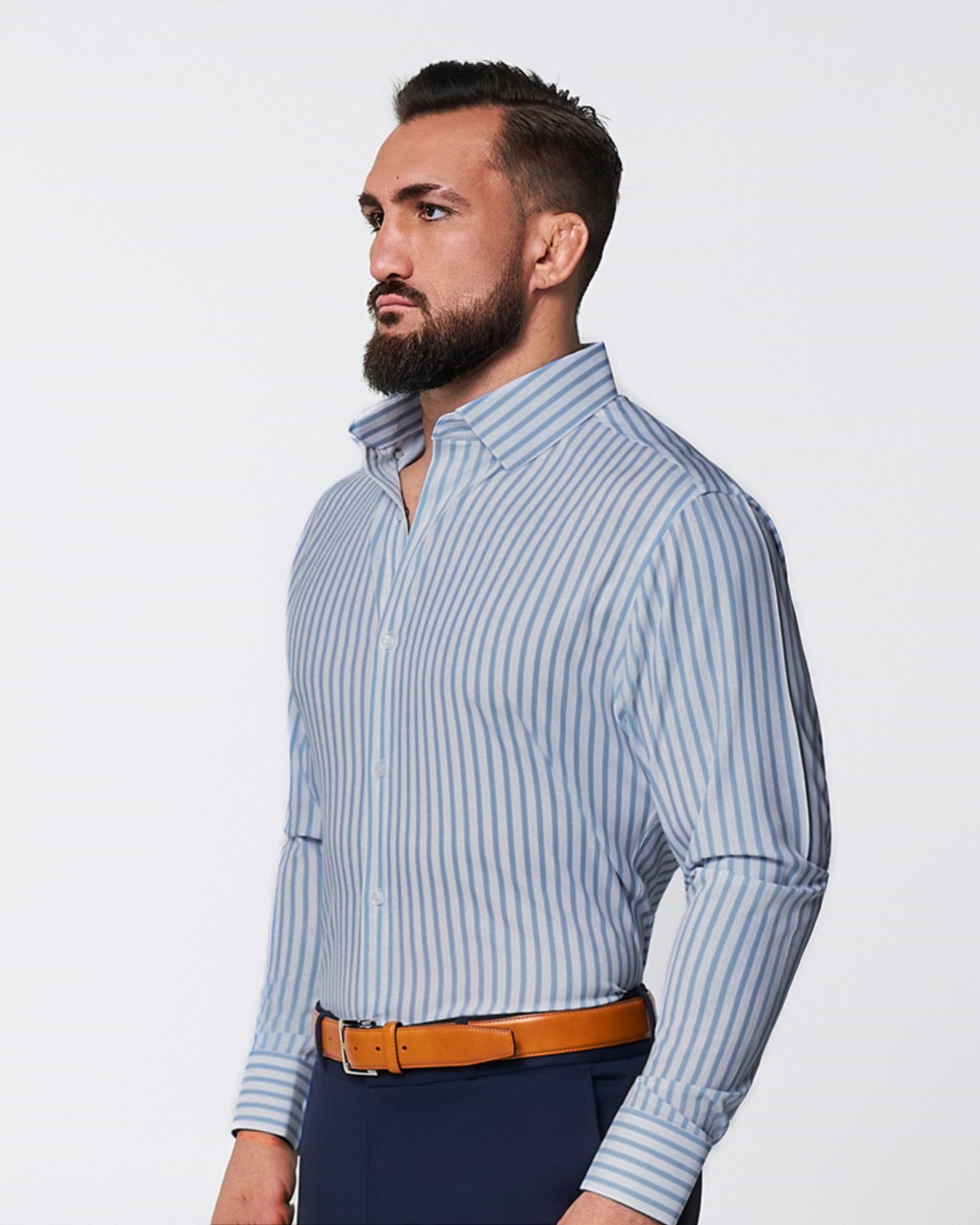 "The Francisco" Light Blue Mid-Stripe