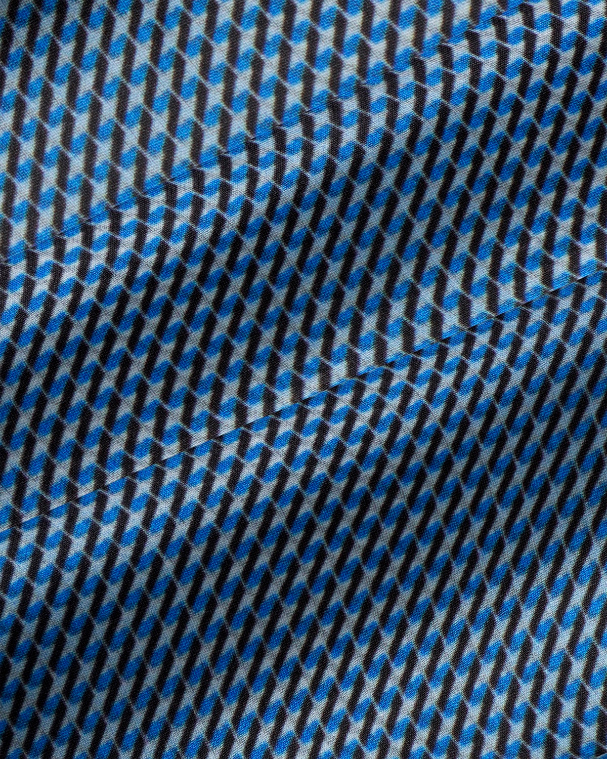 "The Lamar" Light Blue, Black & White Geo Weave