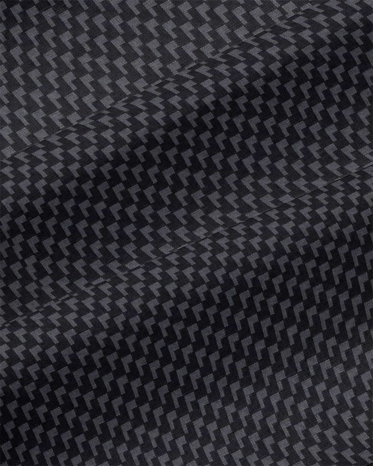 "The Prescott" Abstract Black and Grey Houndstooth