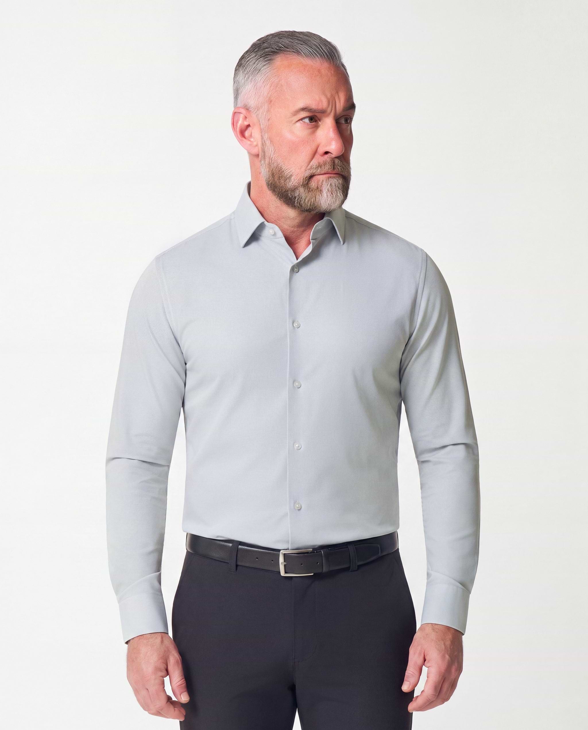 "The Robby" Grey & White Herringbone