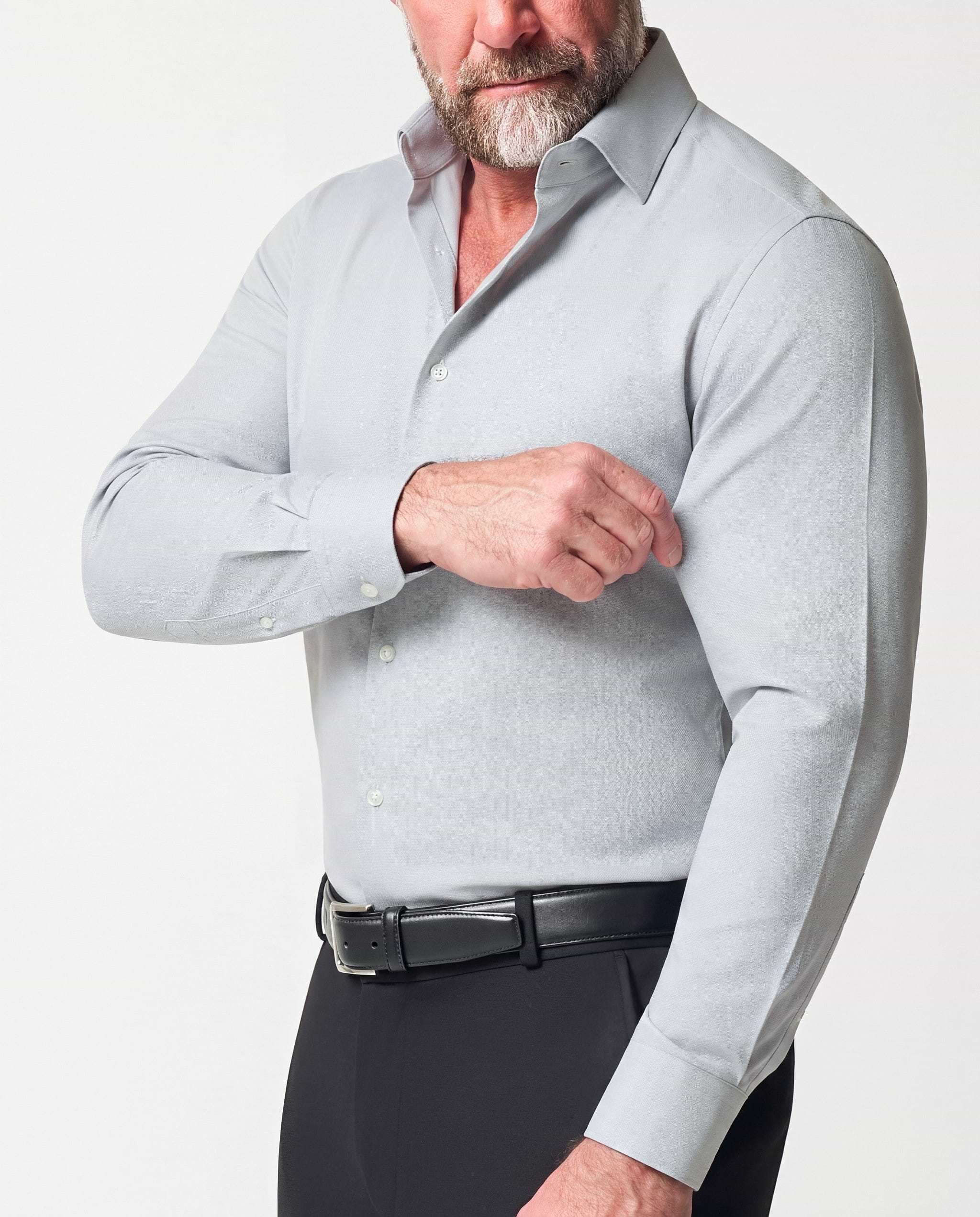 "The Robby" Grey & White Herringbone