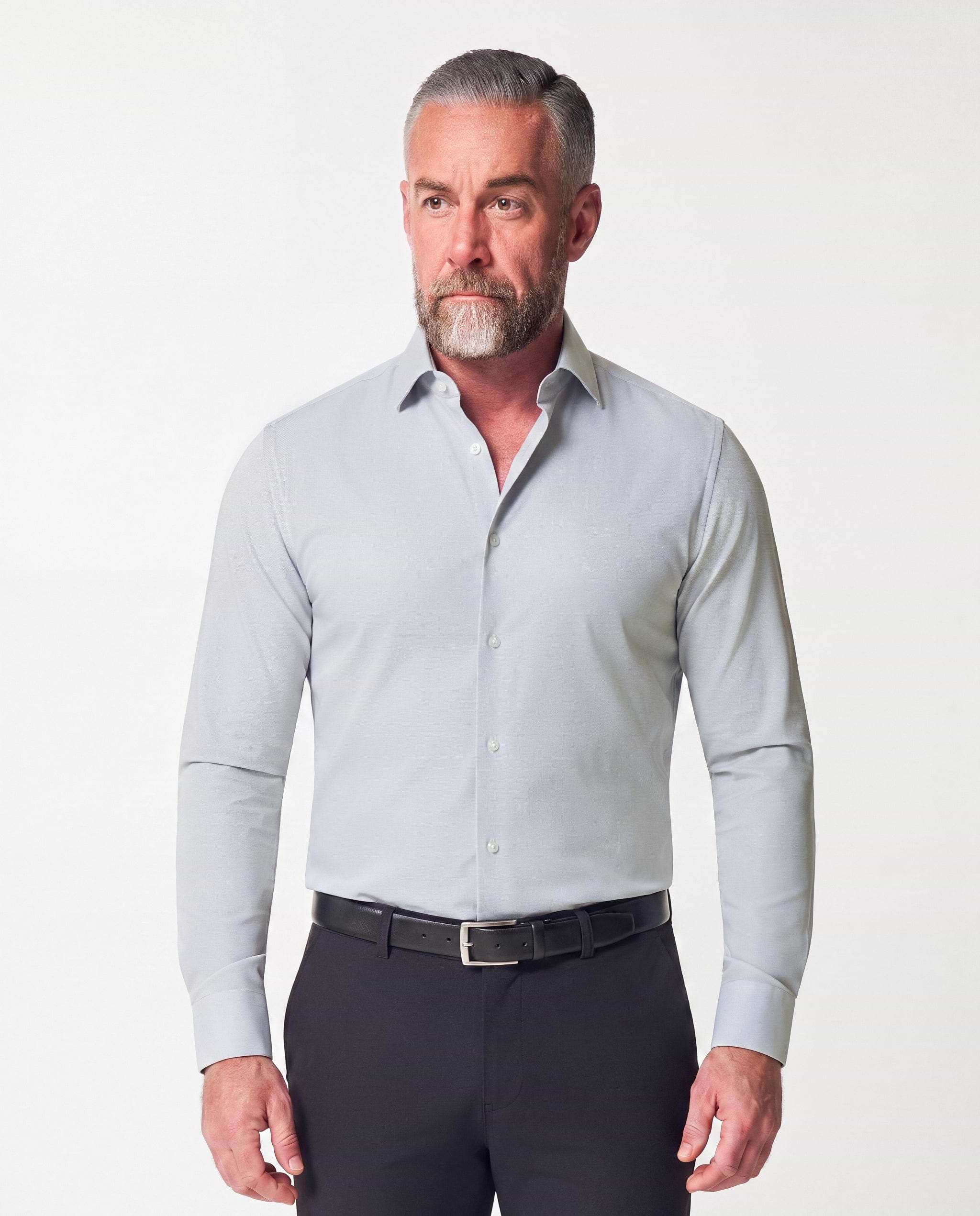 "The Robby" Grey & White Herringbone