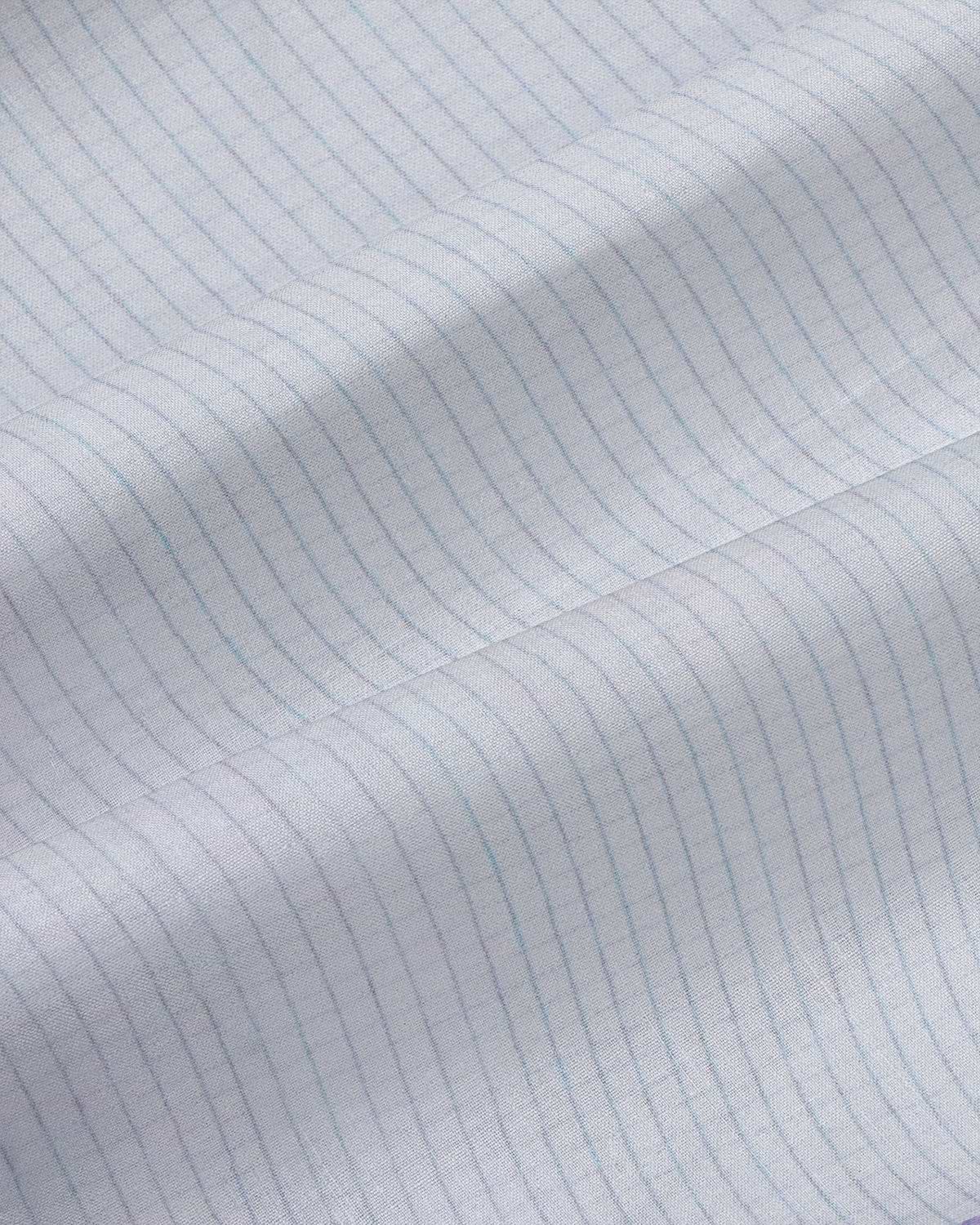 "The Watertown" White & Light Blue Mini Windowpane