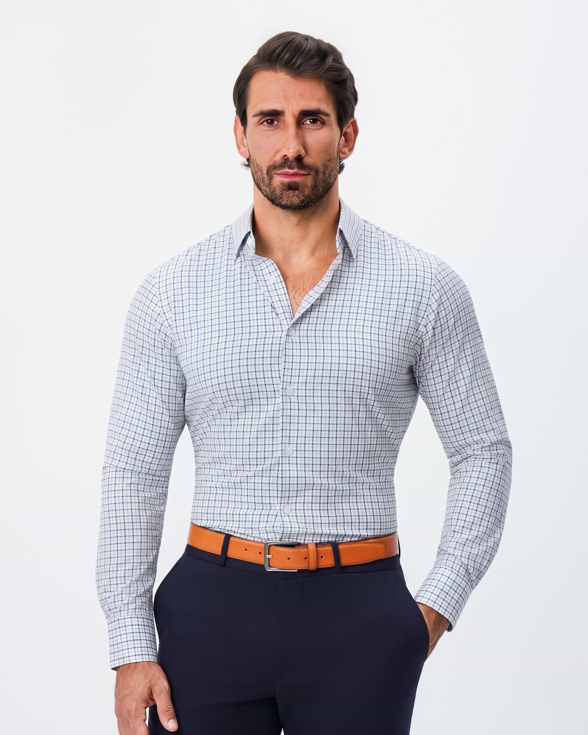 "The Winslow" Navy & Brown Check