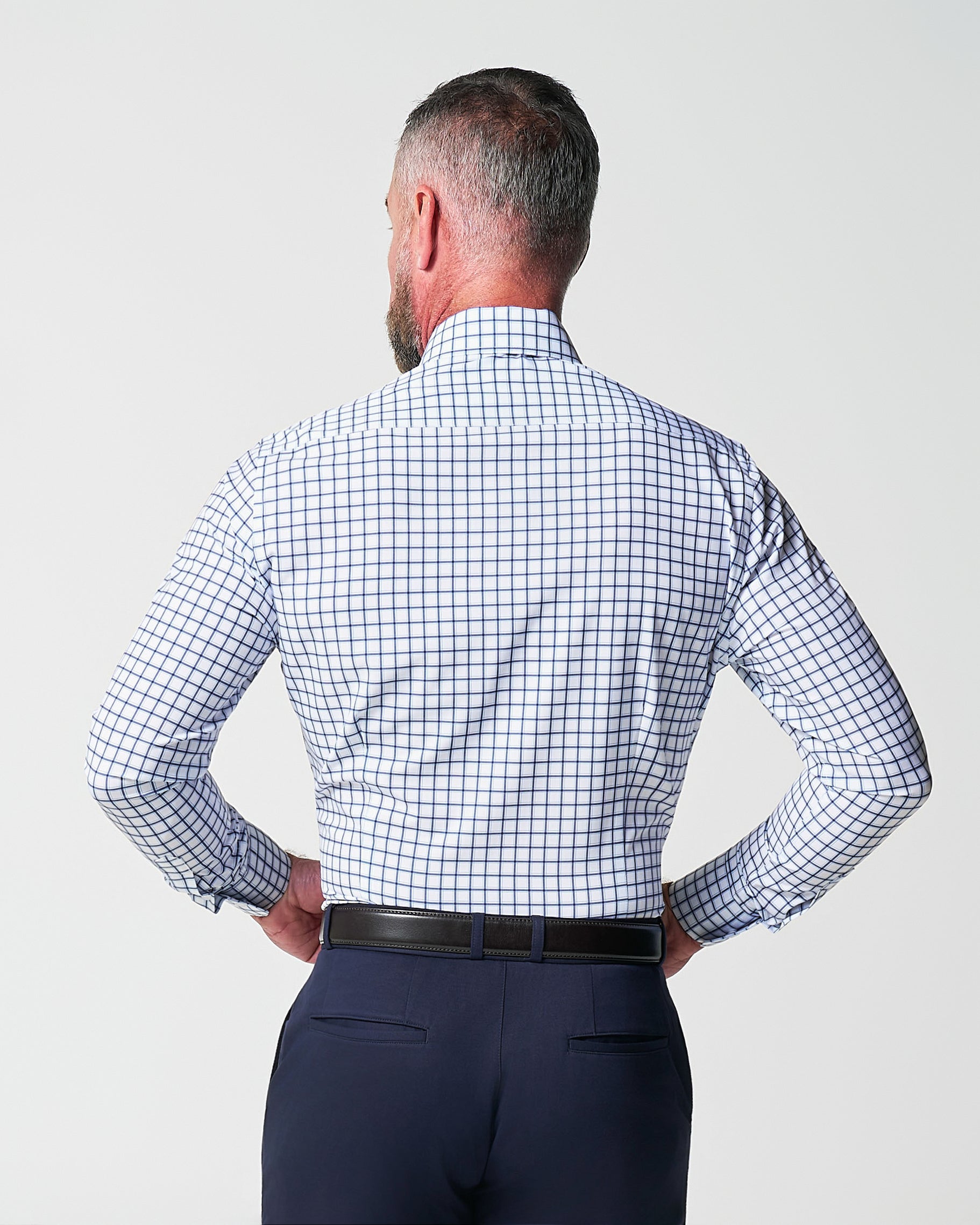 "The Elias" Light Navy Windowpane
