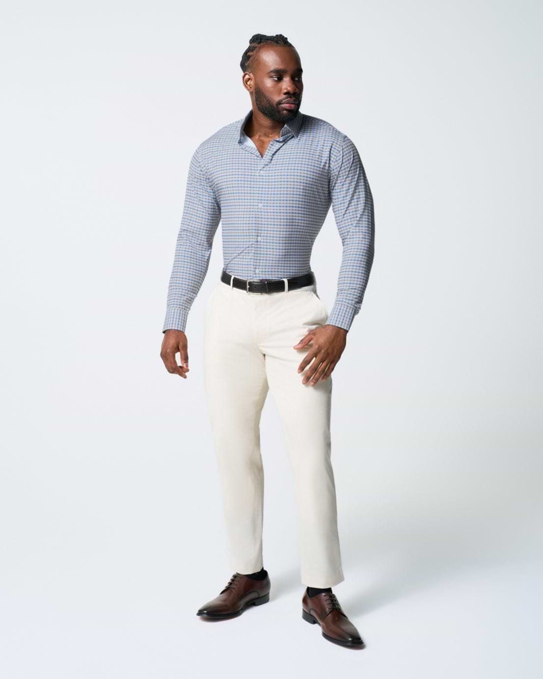"The Fitz" Brown & Navy Plaid