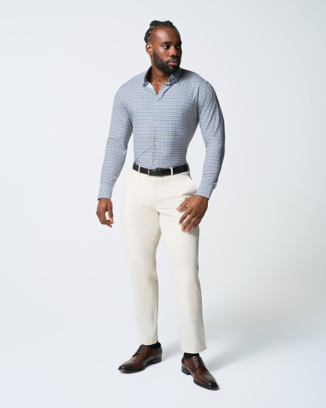"The Fitz" Brown & Navy Plaid