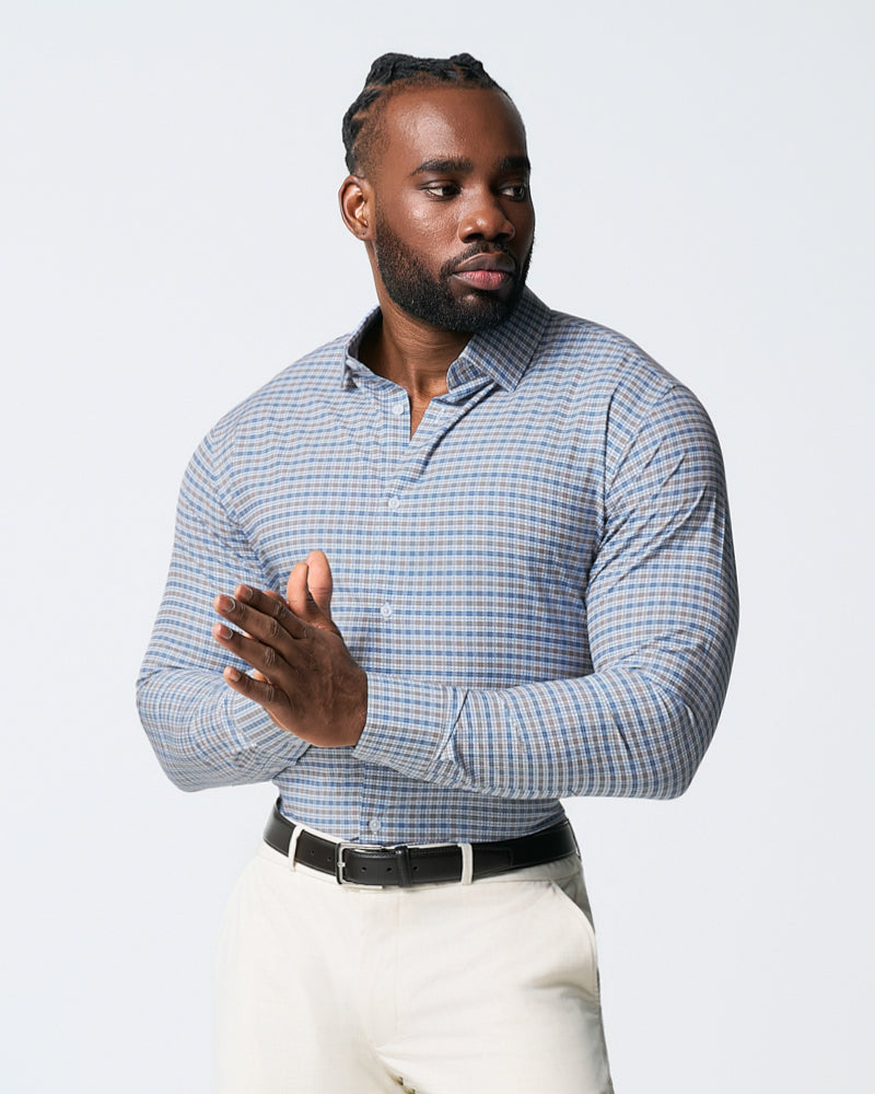 "The Fitz" Brown & Navy Plaid