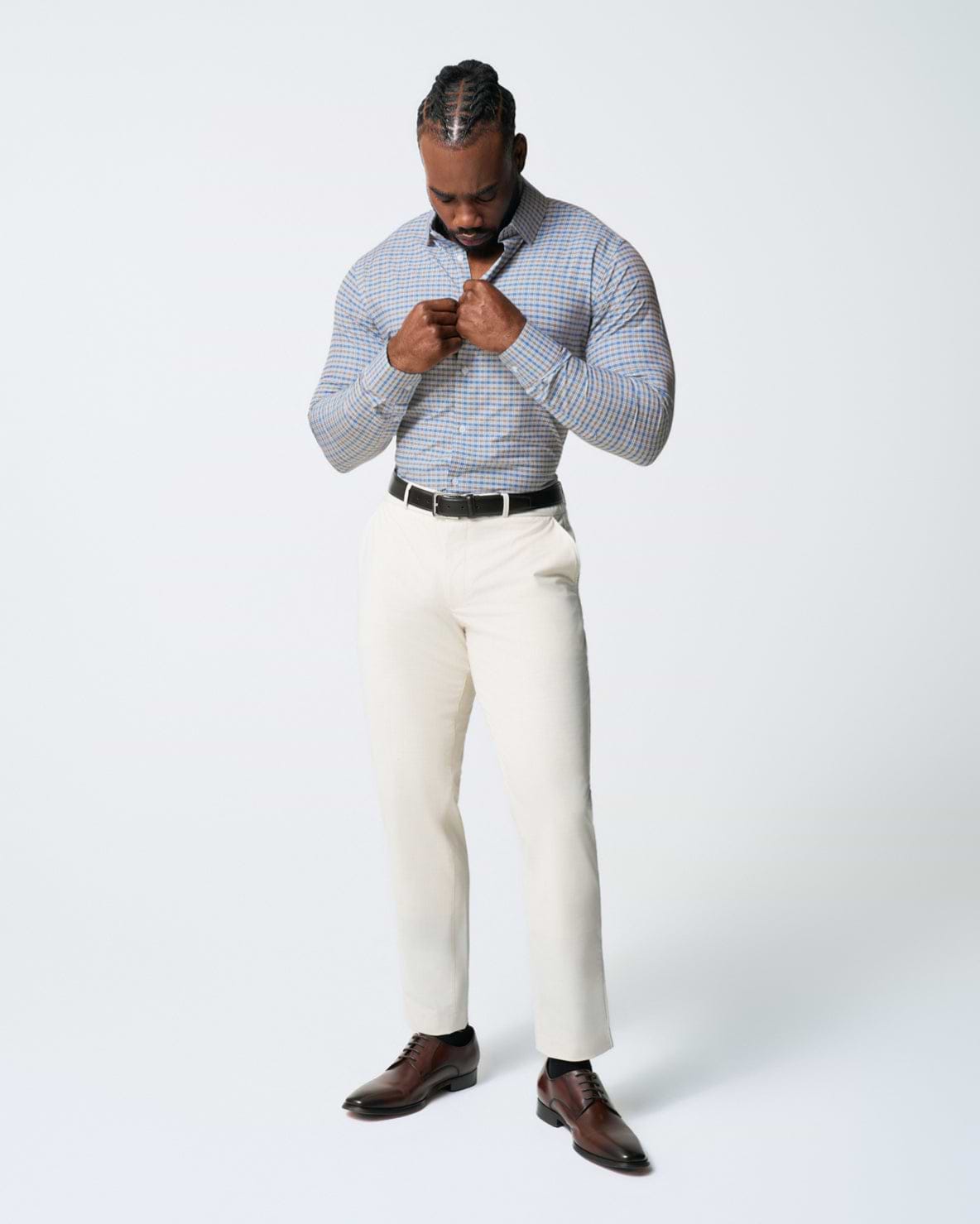"The Fitz" Brown & Navy Plaid