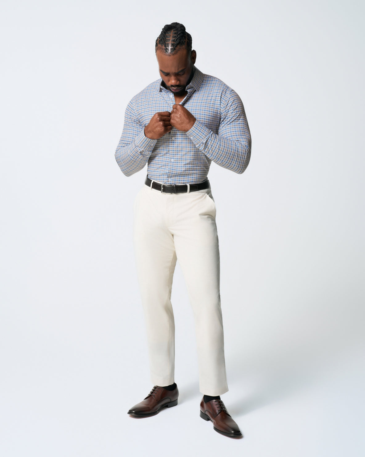 "The Fitz" Brown & Navy Plaid
