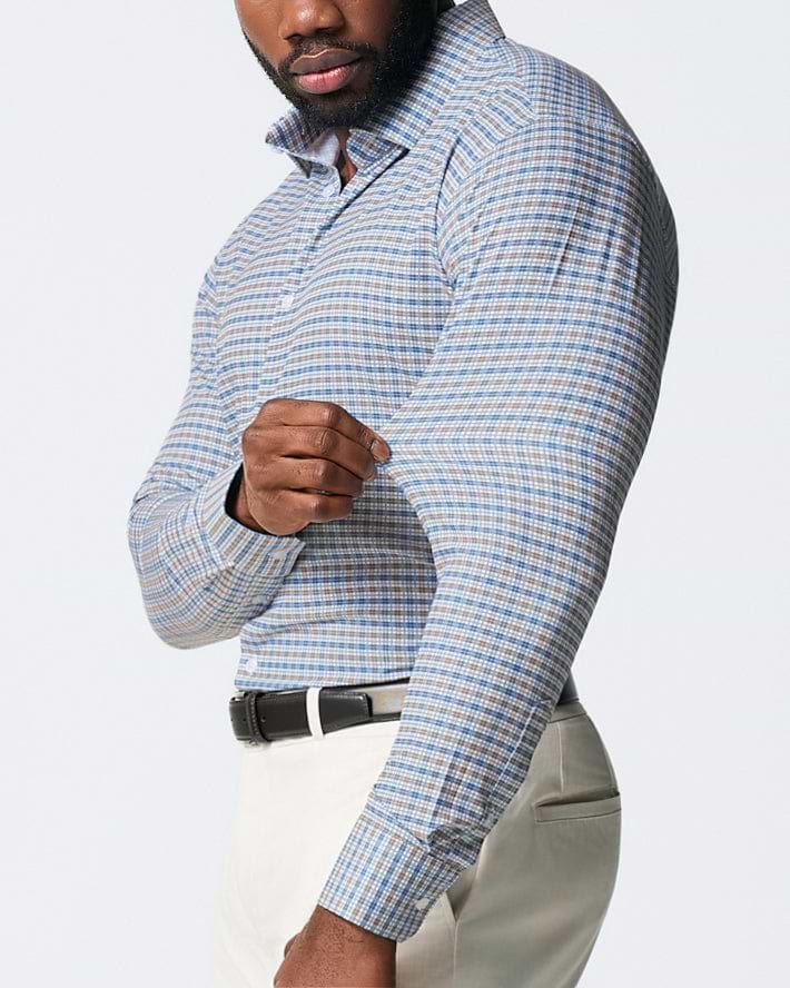 "The Fitz" Brown & Navy Plaid