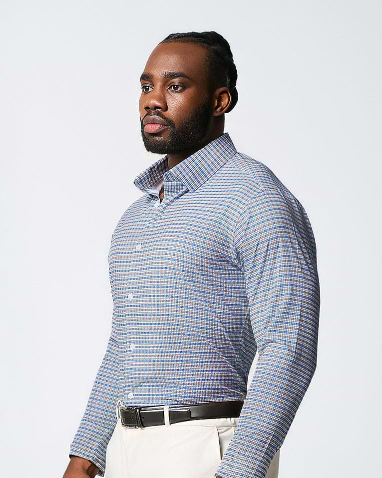 "The Fitz" Brown & Navy Plaid