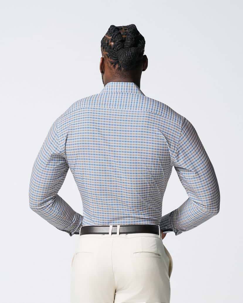 "The Fitz" Brown & Navy Plaid